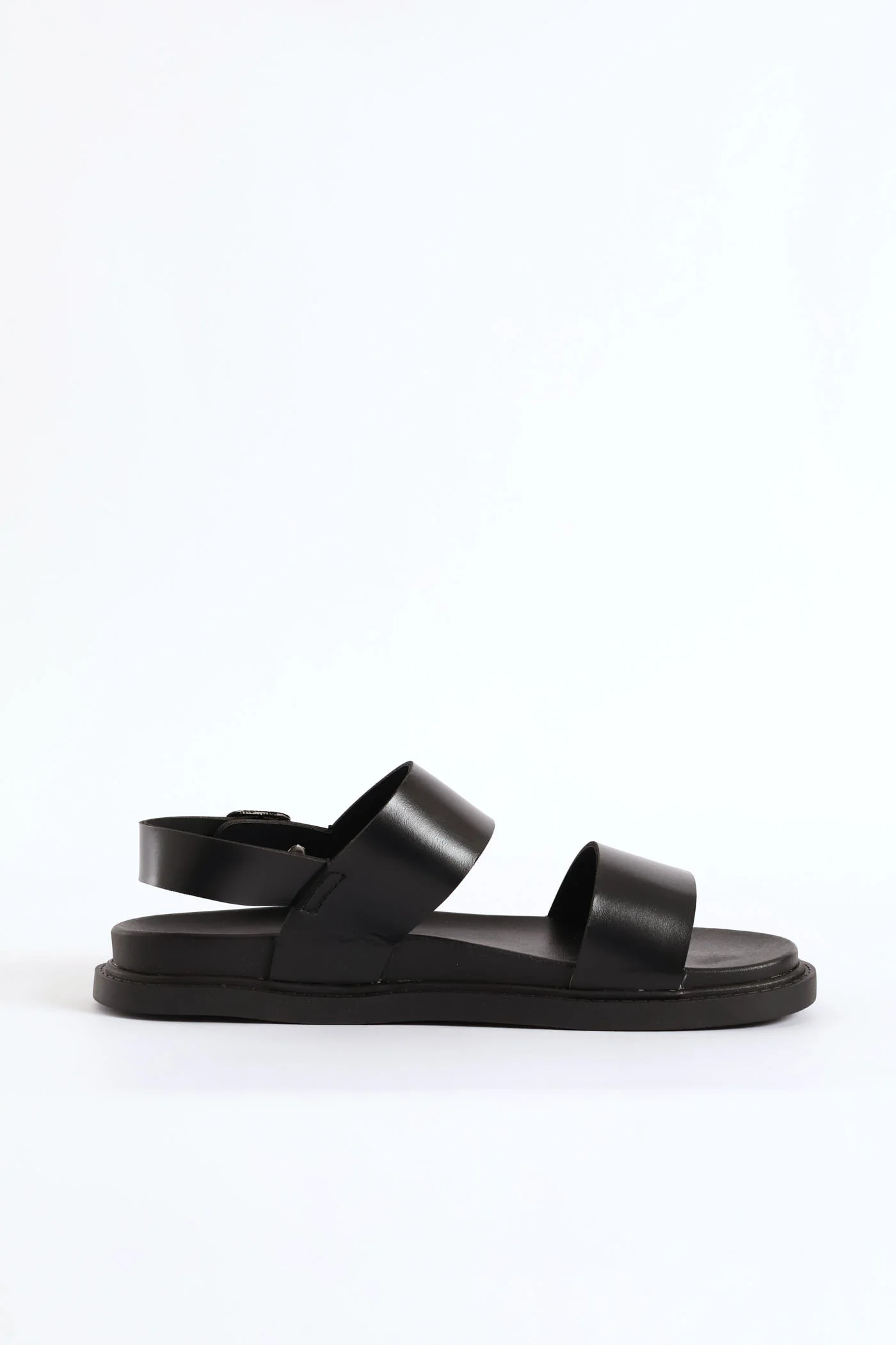Double Band Comfort Sandal With Backstrap - Black - Image 3