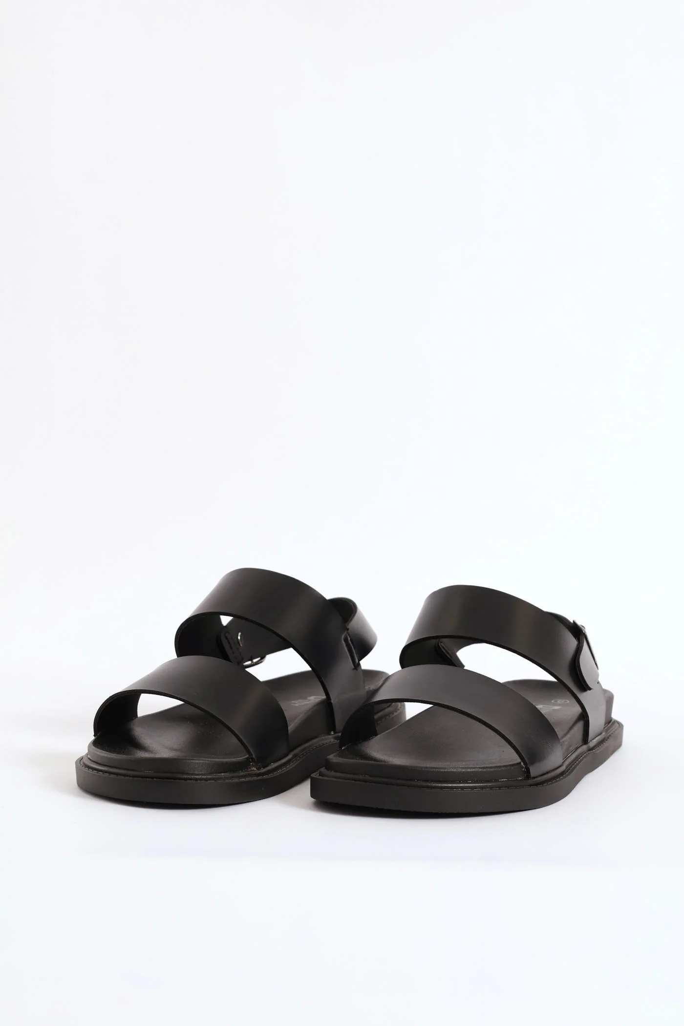 Double Band Comfort Sandal With Backstrap - Black - Image 4