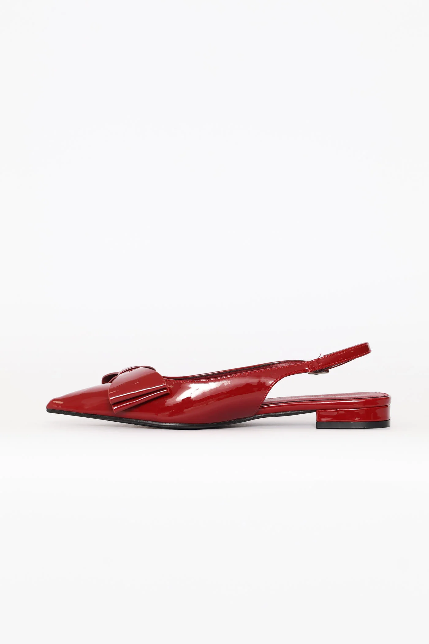 Double Bow Slingback - Dark Red - Image 2