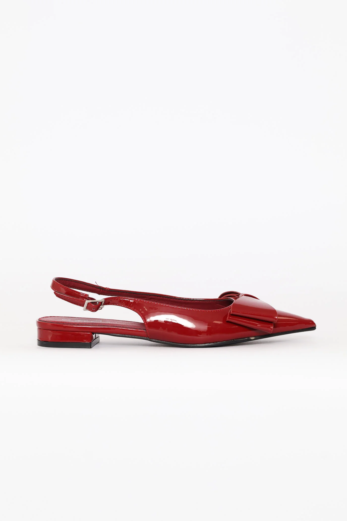 Double Bow Slingback - Dark Red - Image 3