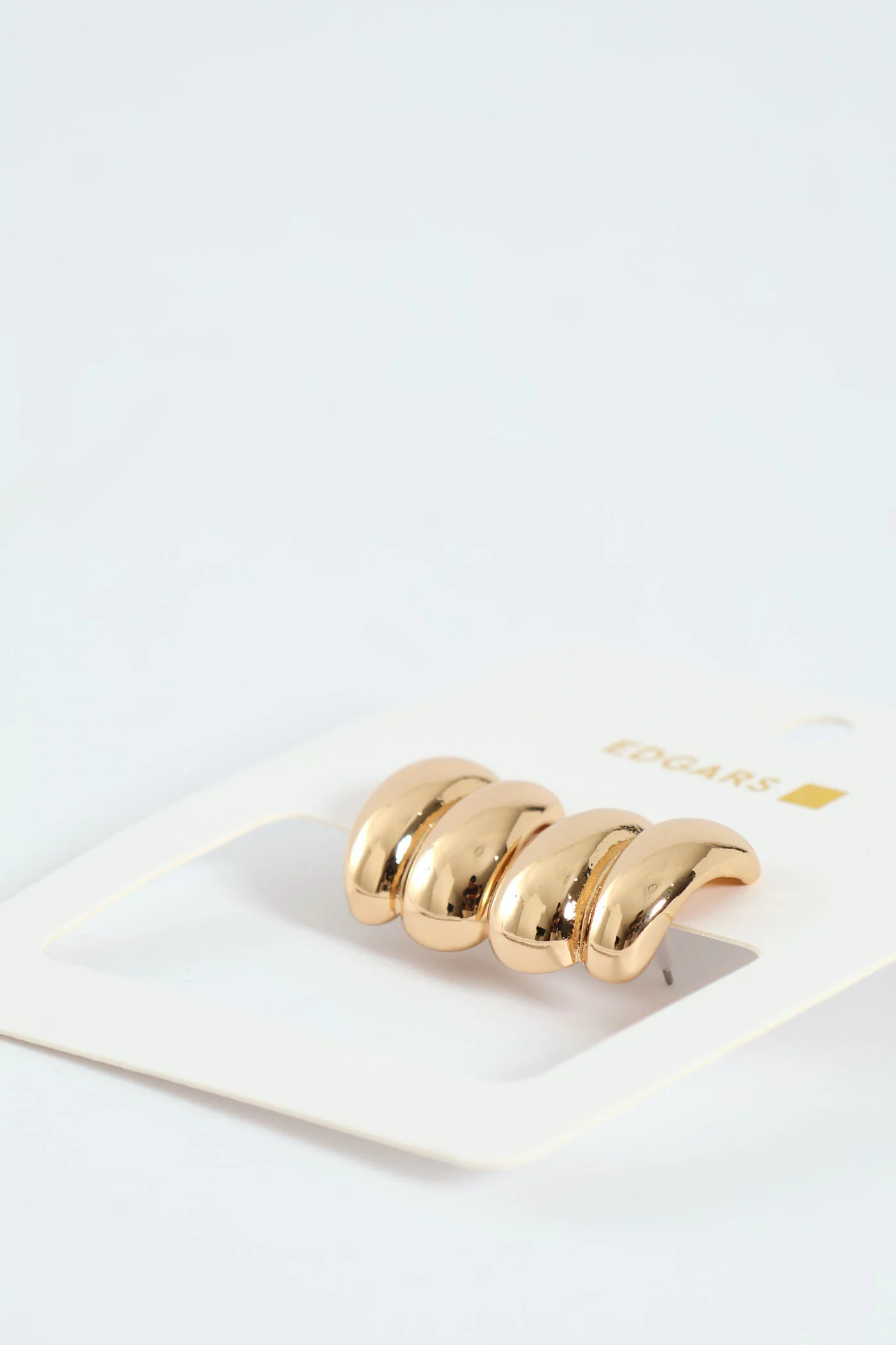 Double Bubble Hoop Earrings - Gold - Image 2