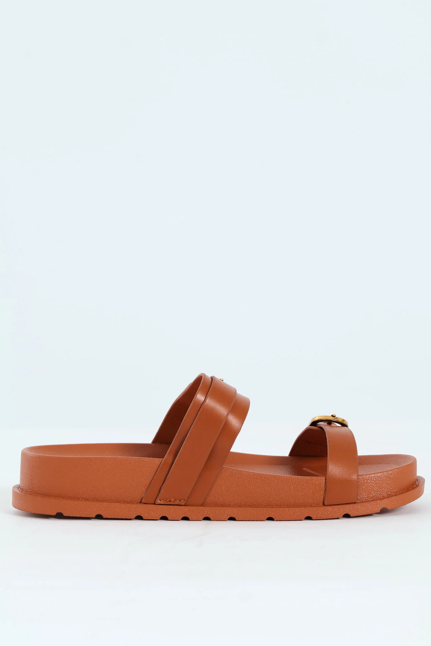 Double Buckle Sandal - Brown - Image 2