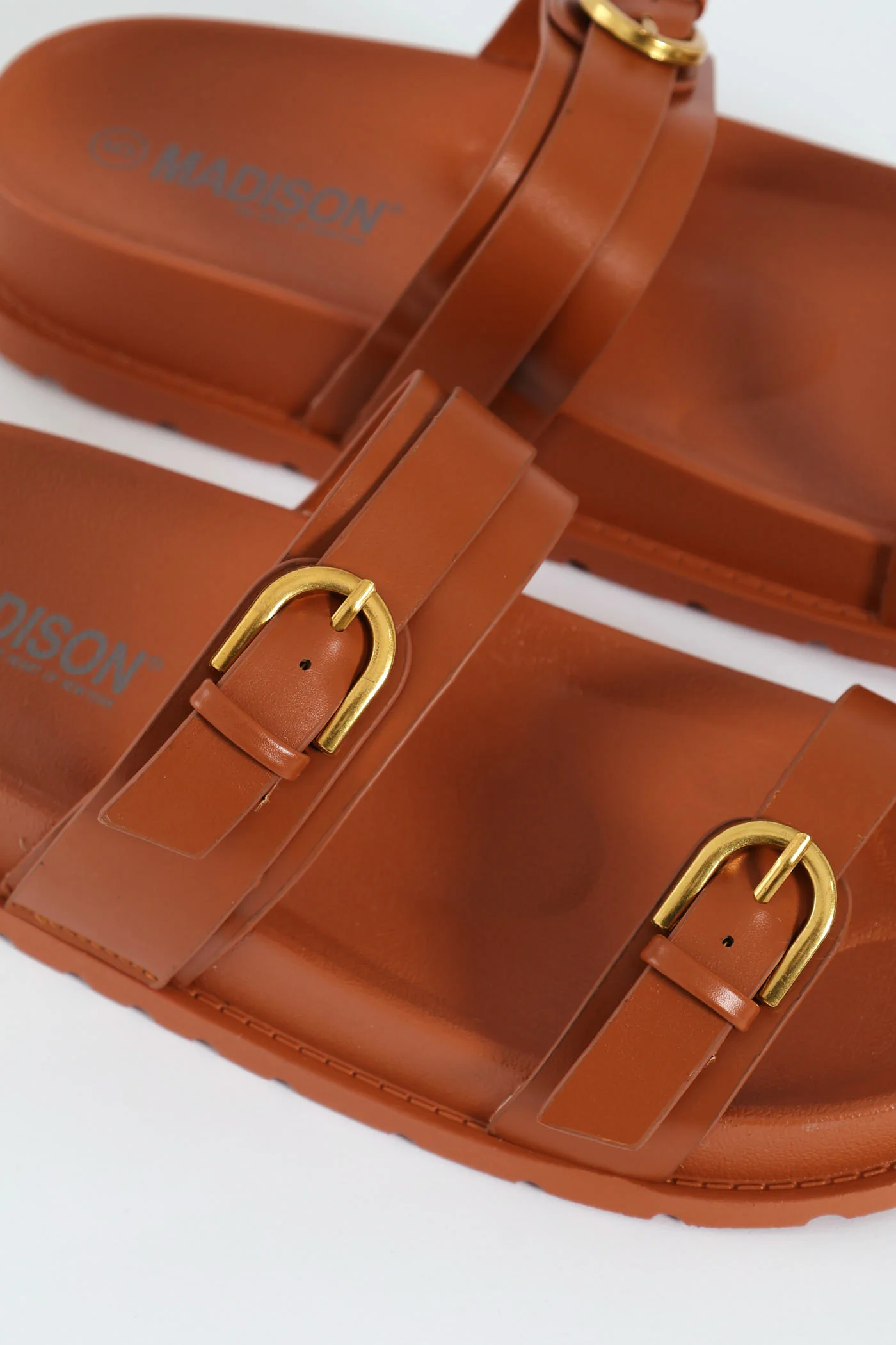 Double Buckle Sandal - Brown - Image 3