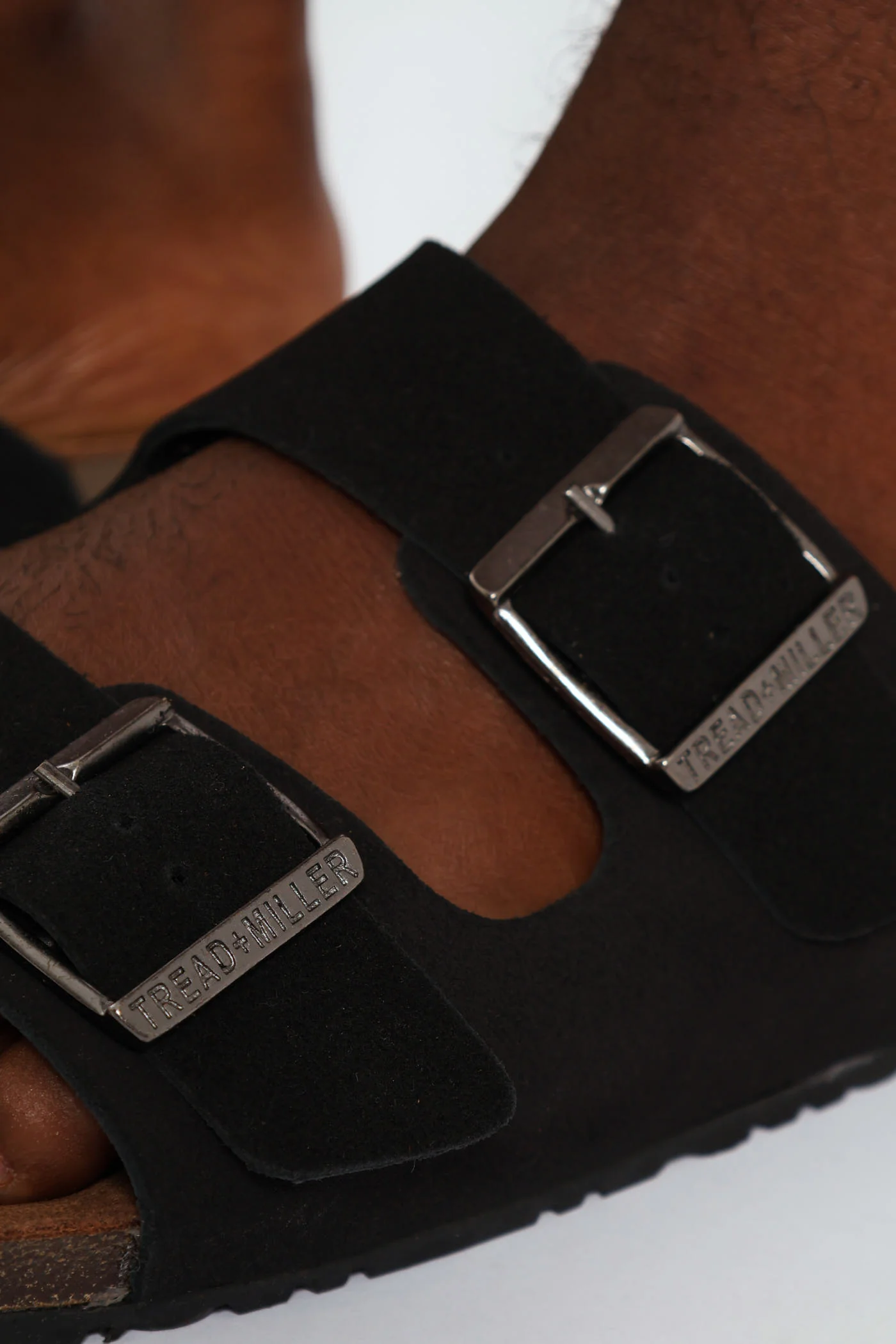 Double Buckle Comfort Sandal - Black - Image 2