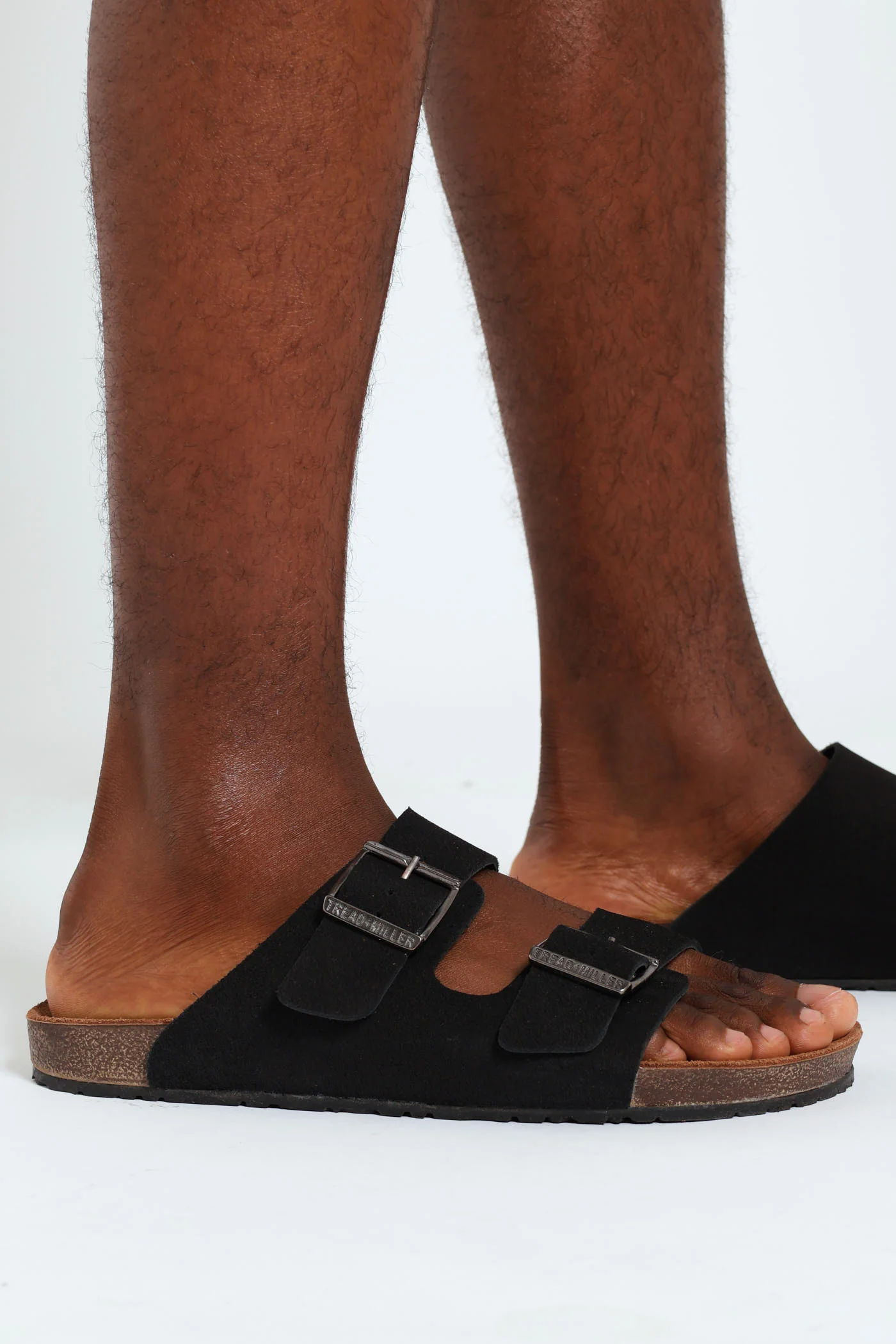 Double Buckle Comfort Sandal - Black - Image 3