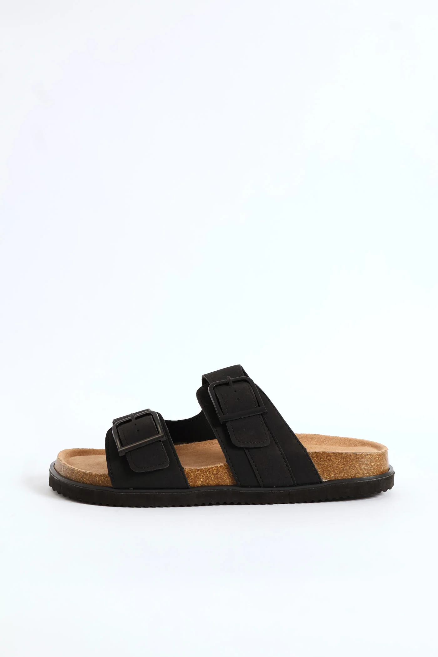 Double Buckle Comfort Sandal - Black - Image 3