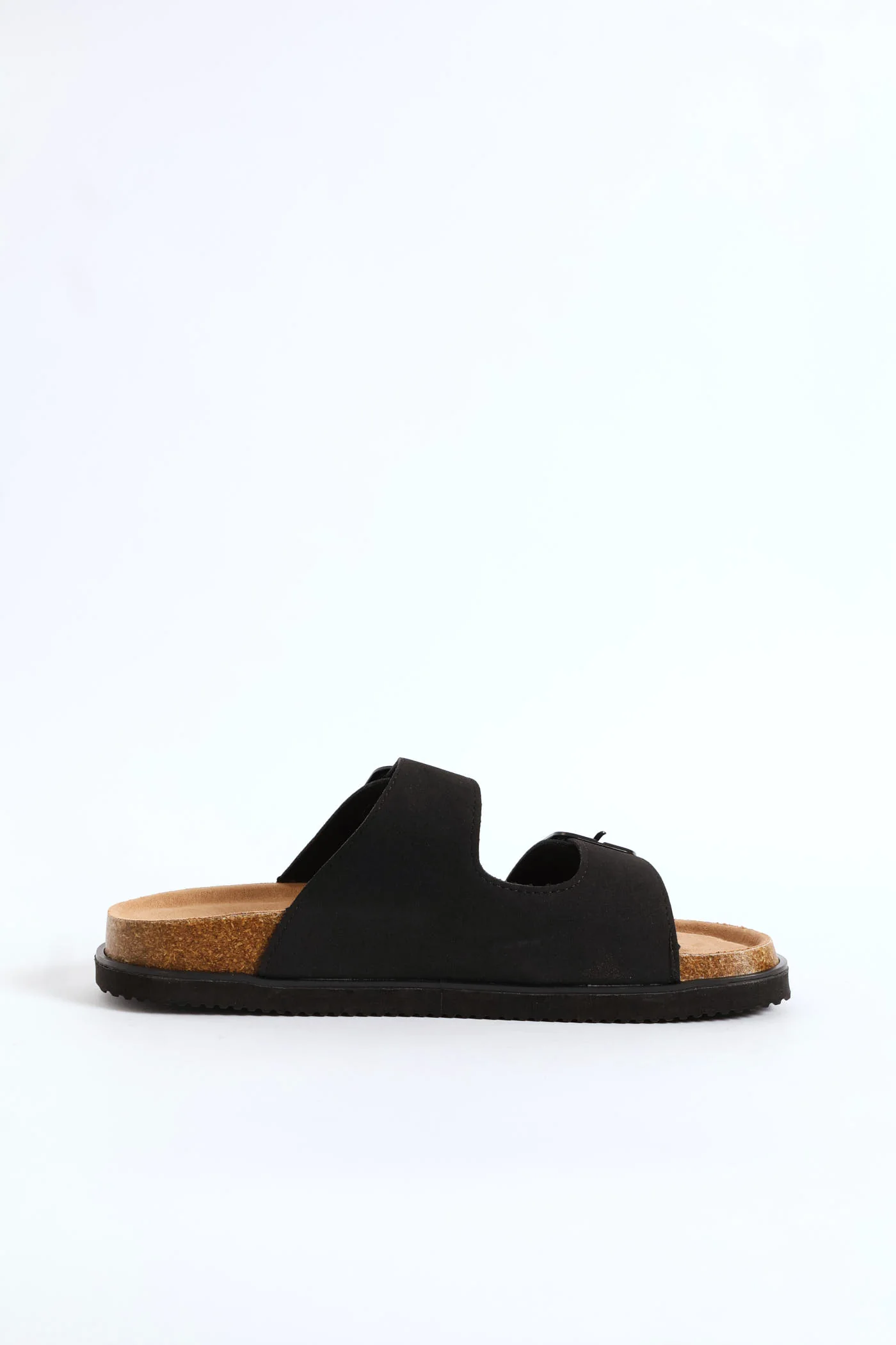Double Buckle Comfort Sandal - Black - Image 4