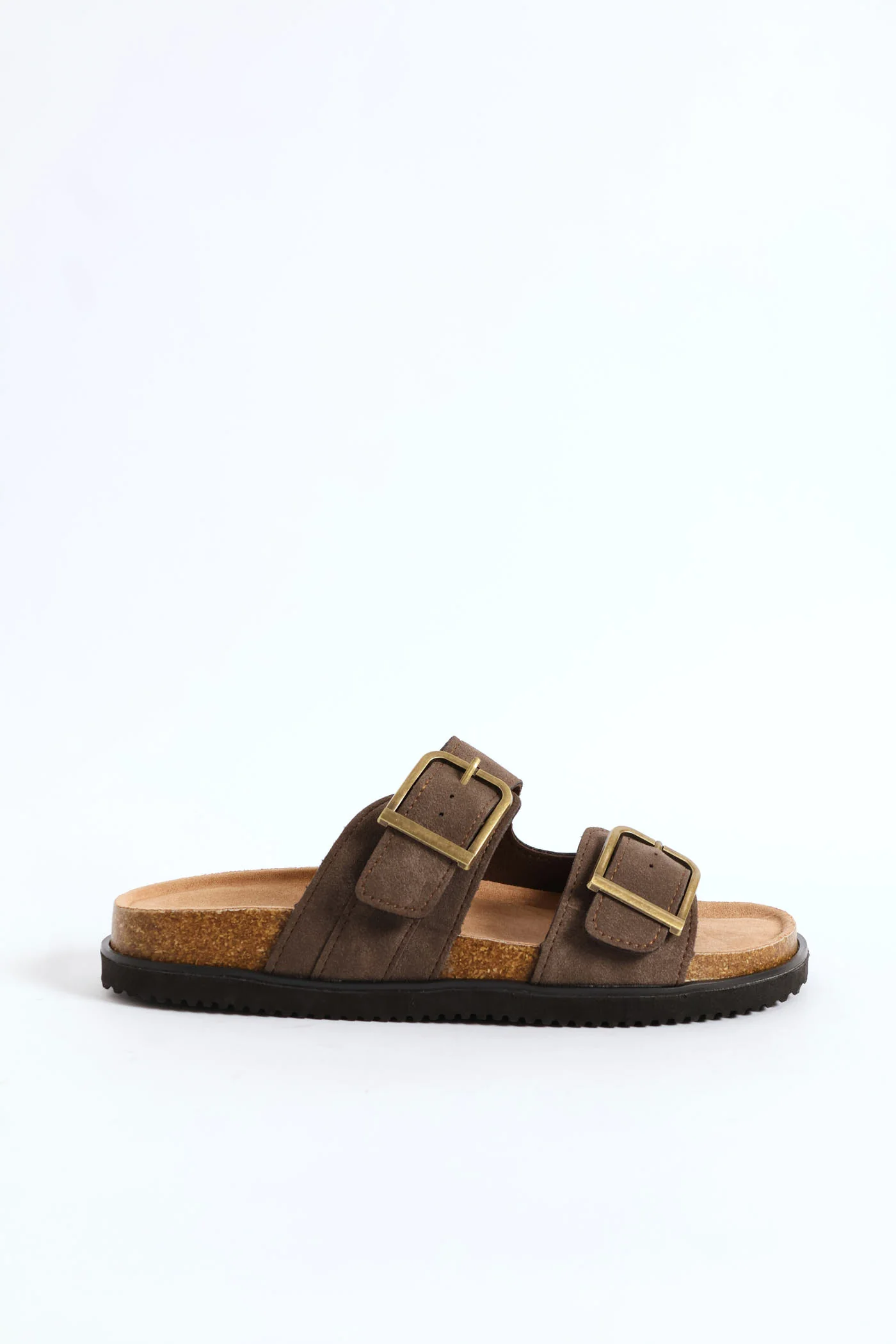 Double Buckle Comfort Sandal - Chocolate - Image 4