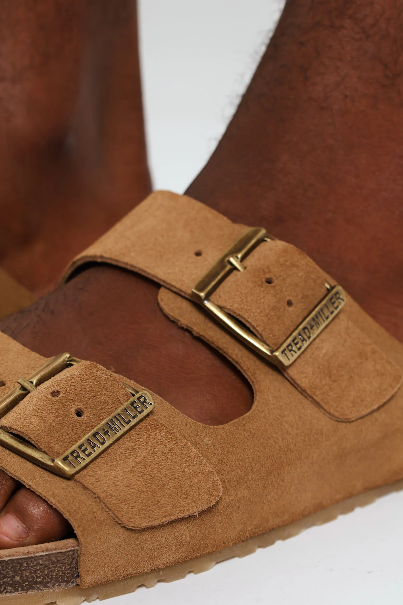 Double Buckle Comfort Sandal - Taupe - Image 2