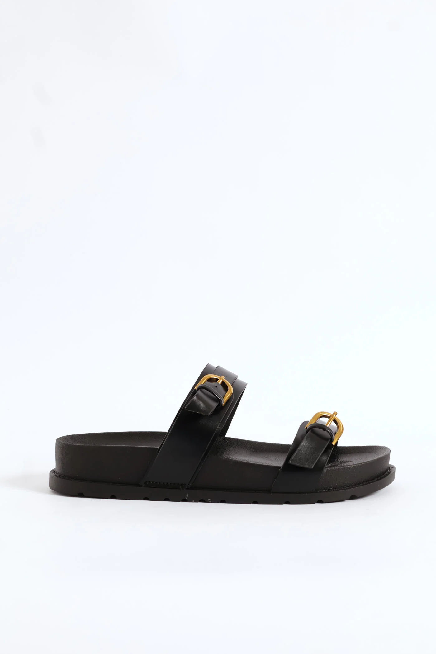 Double Buckle Sandal - Black - Image 3