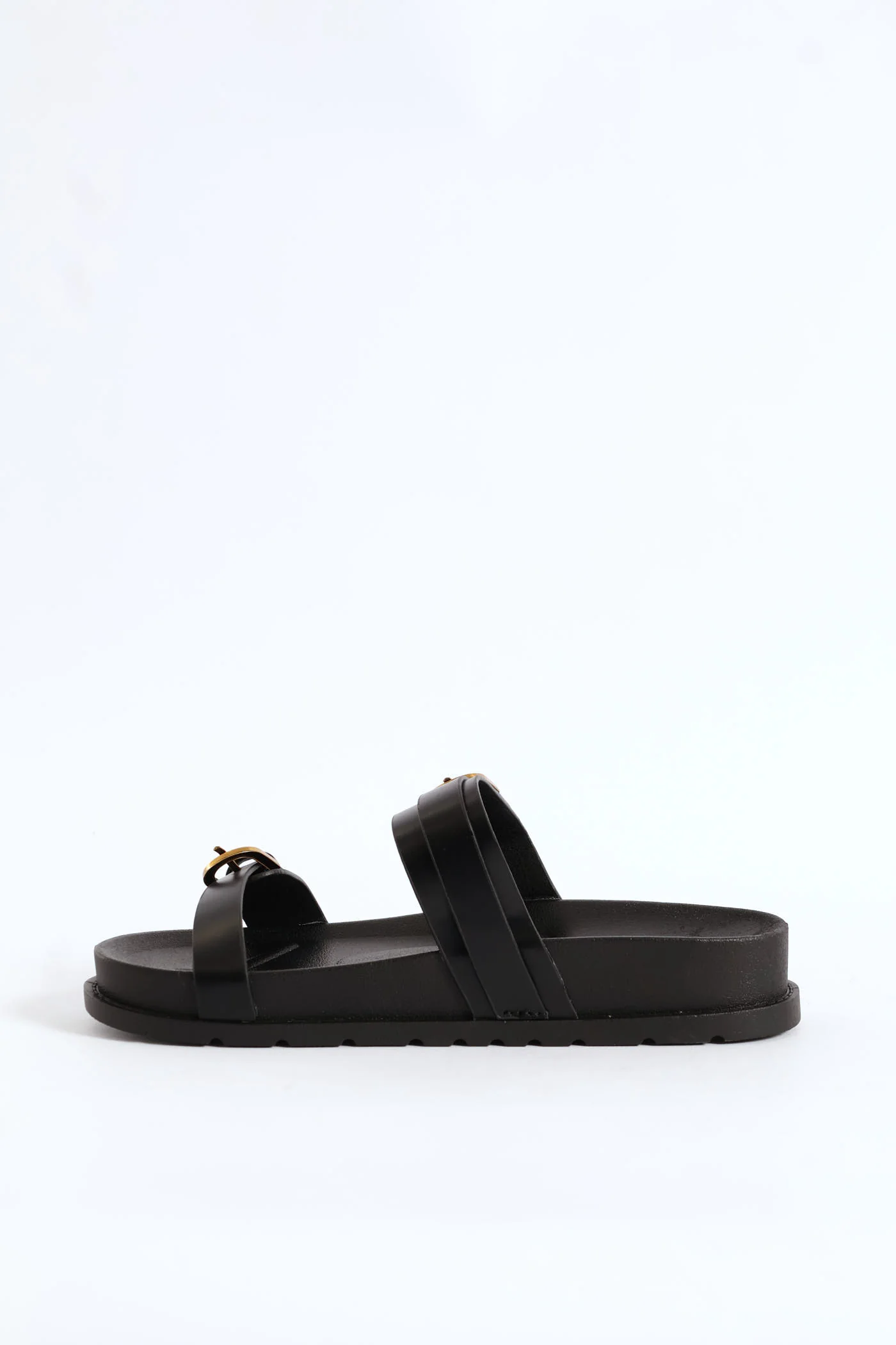 Double Buckle Sandal - Black - Image 4