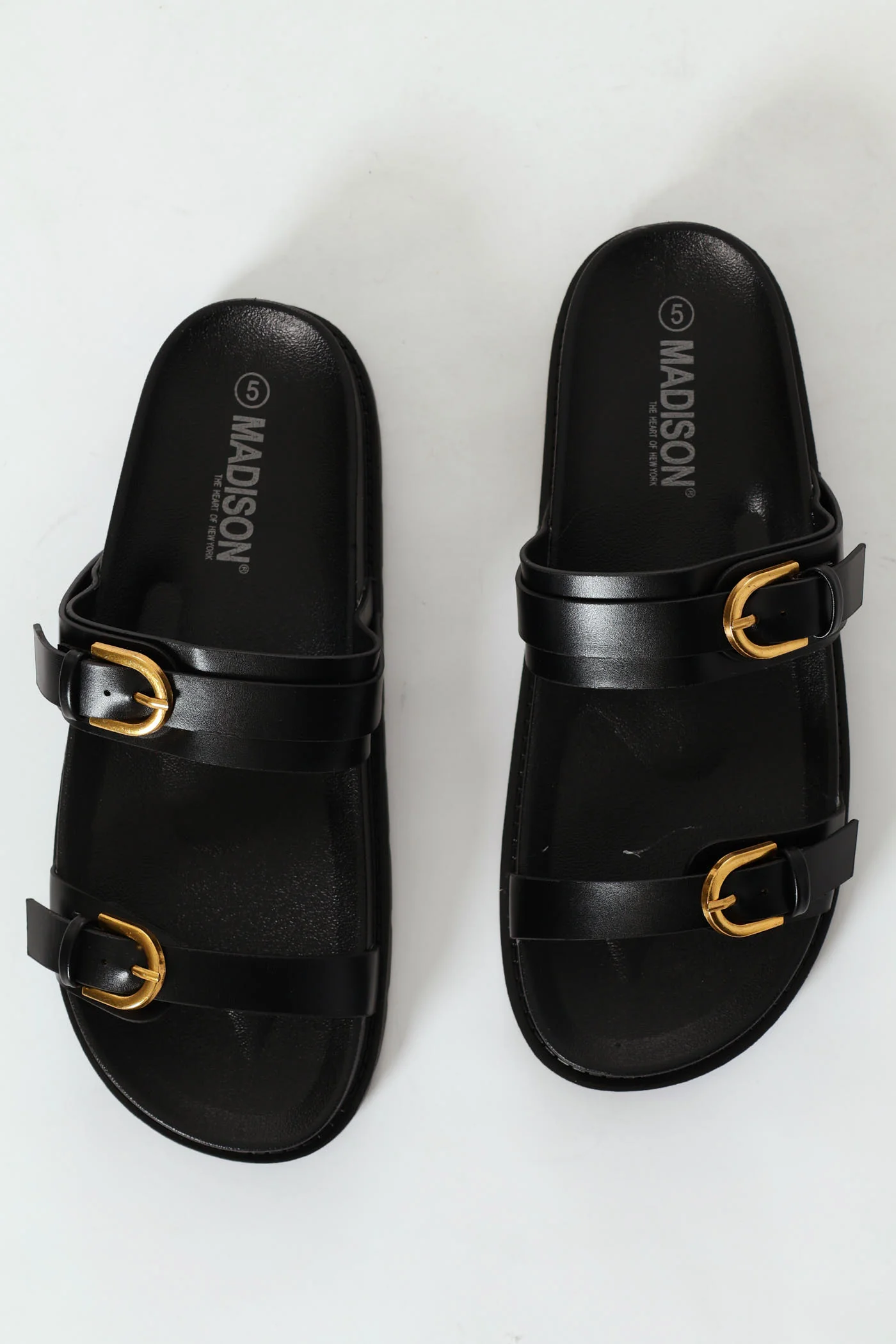 Double Buckle Sandal - Black - Image 5