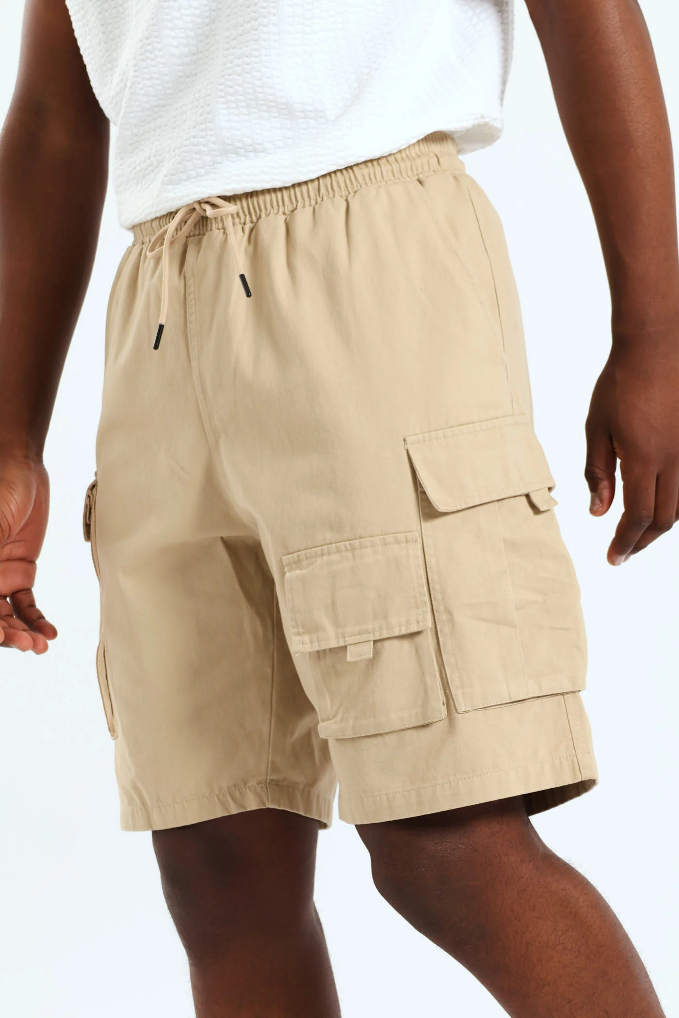 Double Cargo Pocket Short - Khaki - Image 2