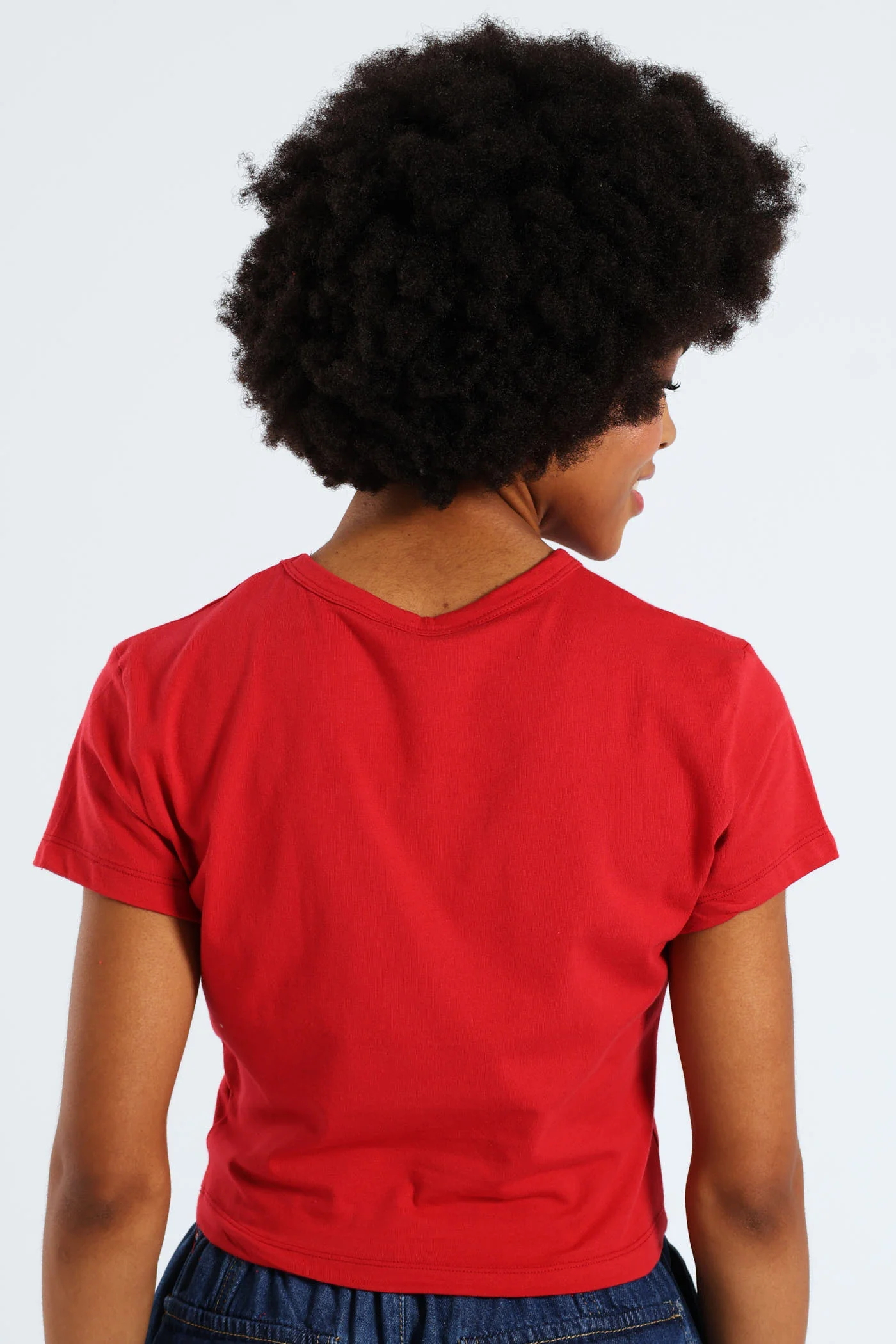 Double Cherry Baby Tee - Red - Image 5