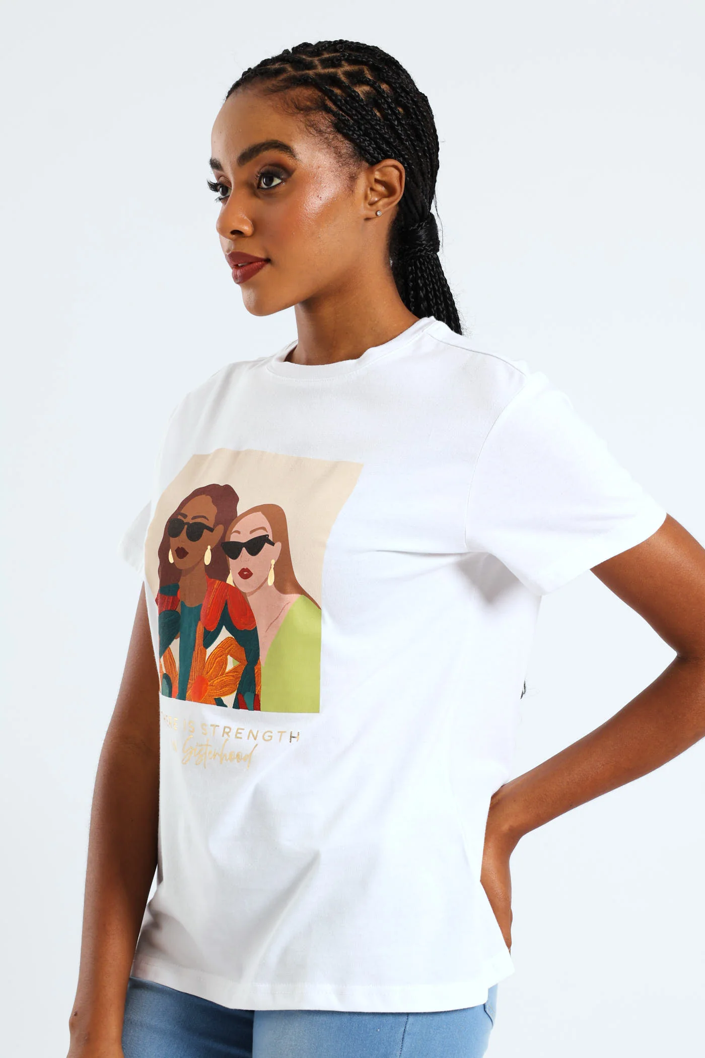 Double Icon Sisterhood Tee - White - Image 2