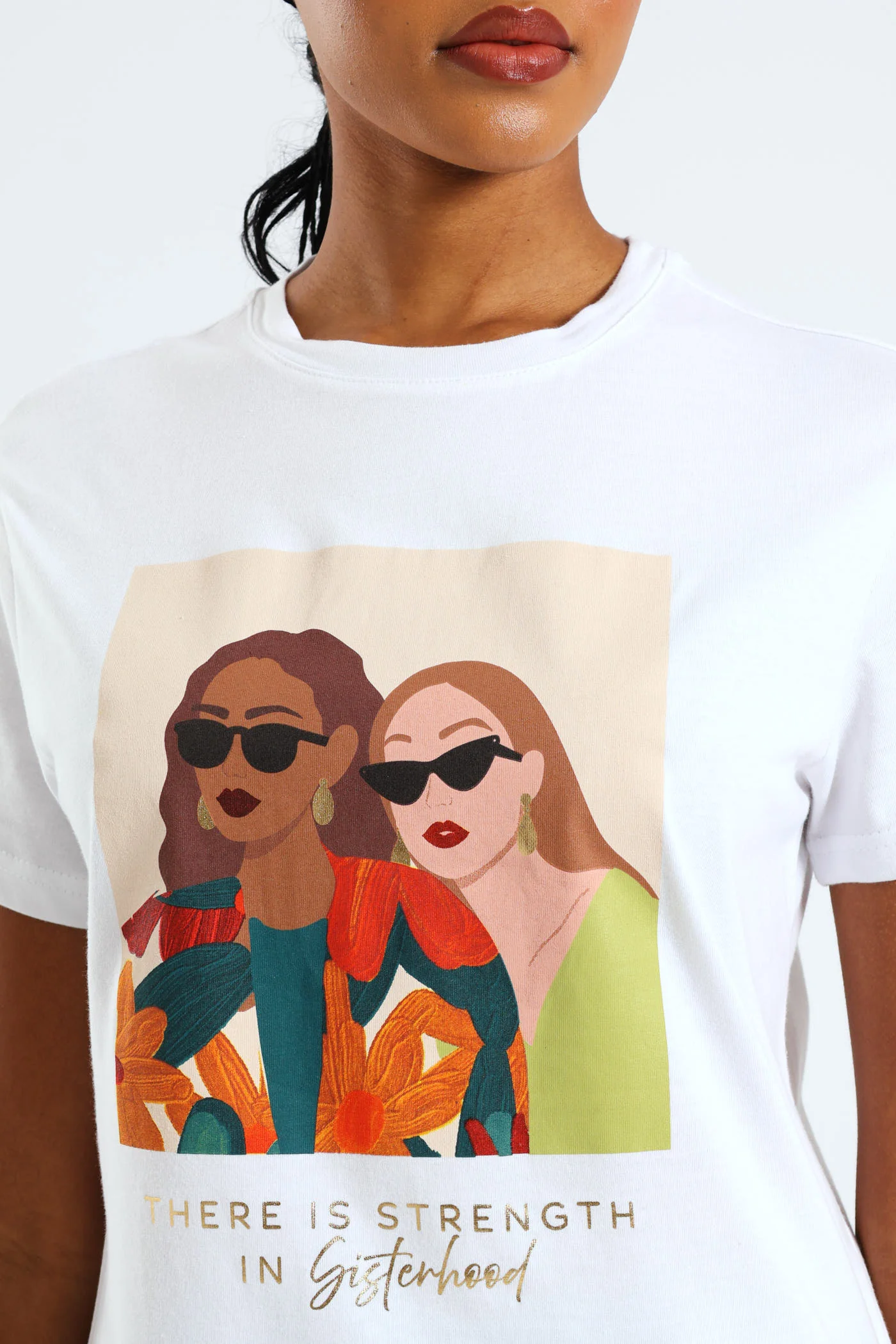 Double Icon Sisterhood Tee - White - Image 4