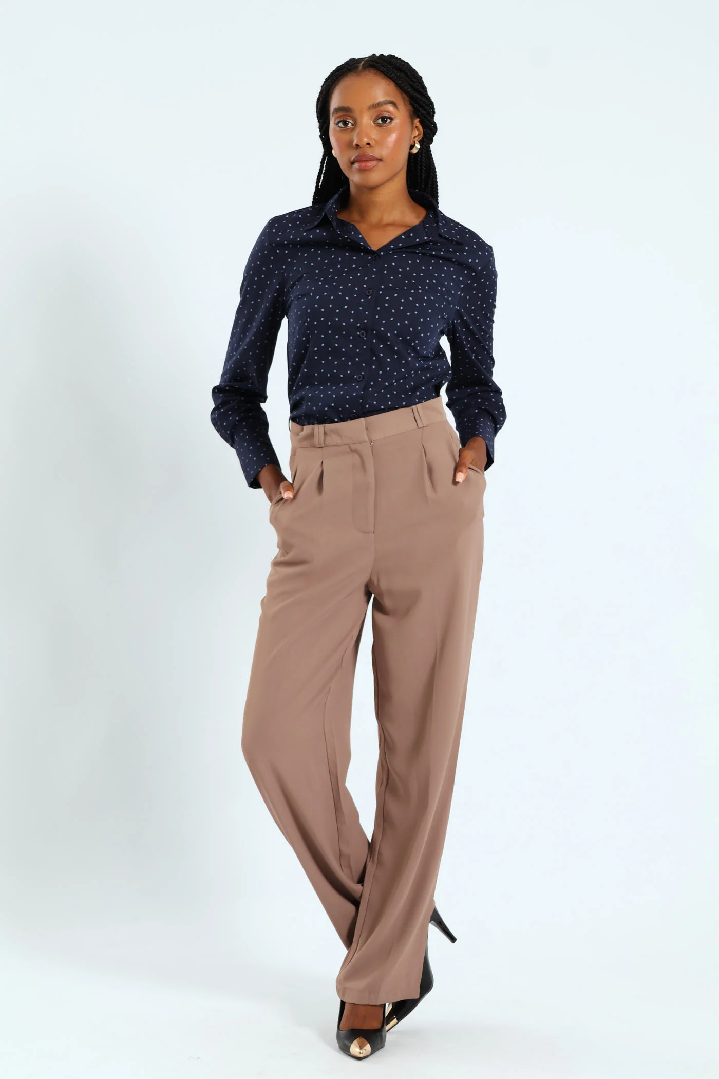 Double Loop Wideleg Pant - Tobacco - Image 2