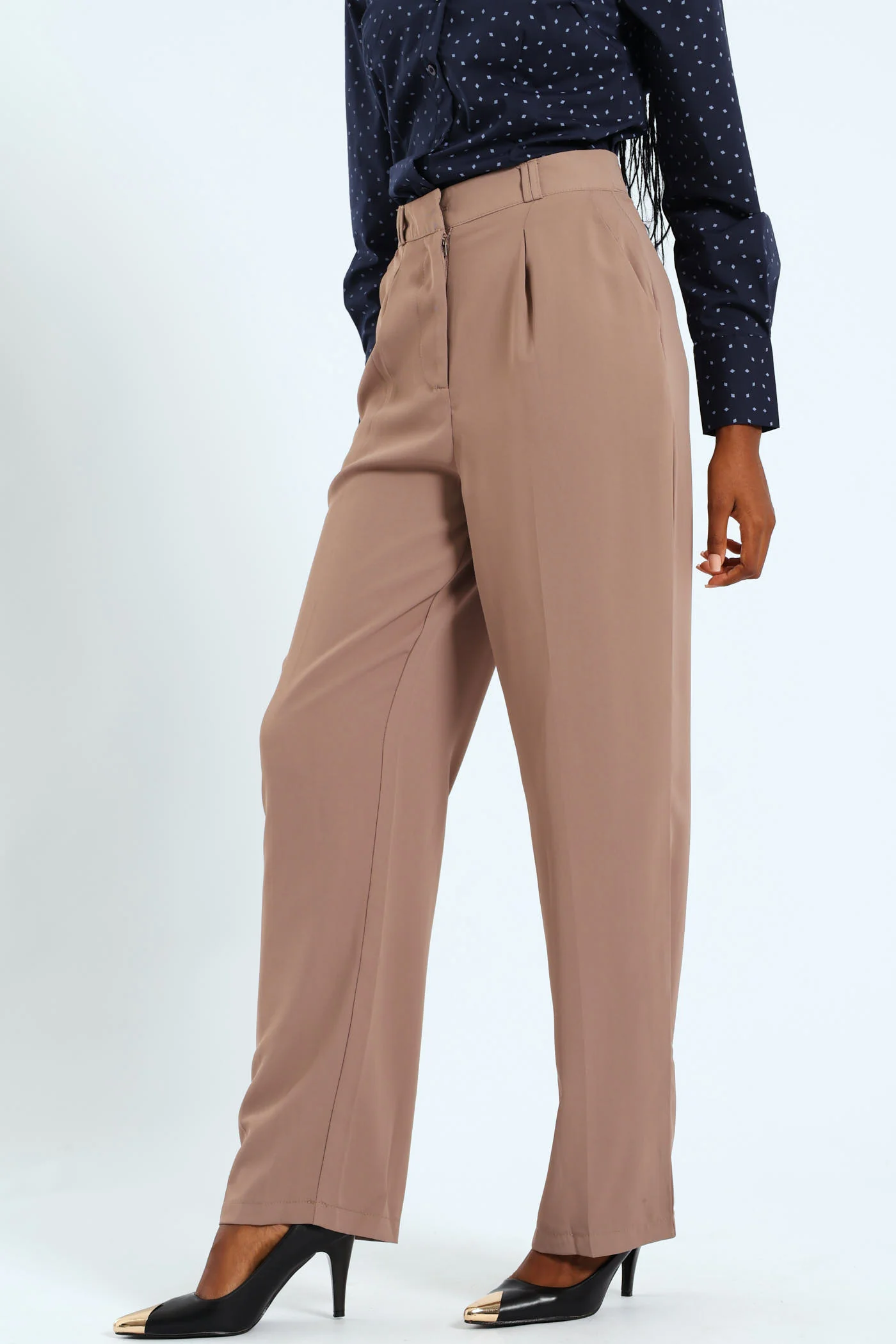 Double Loop Wideleg Pant - Tobacco - Image 3