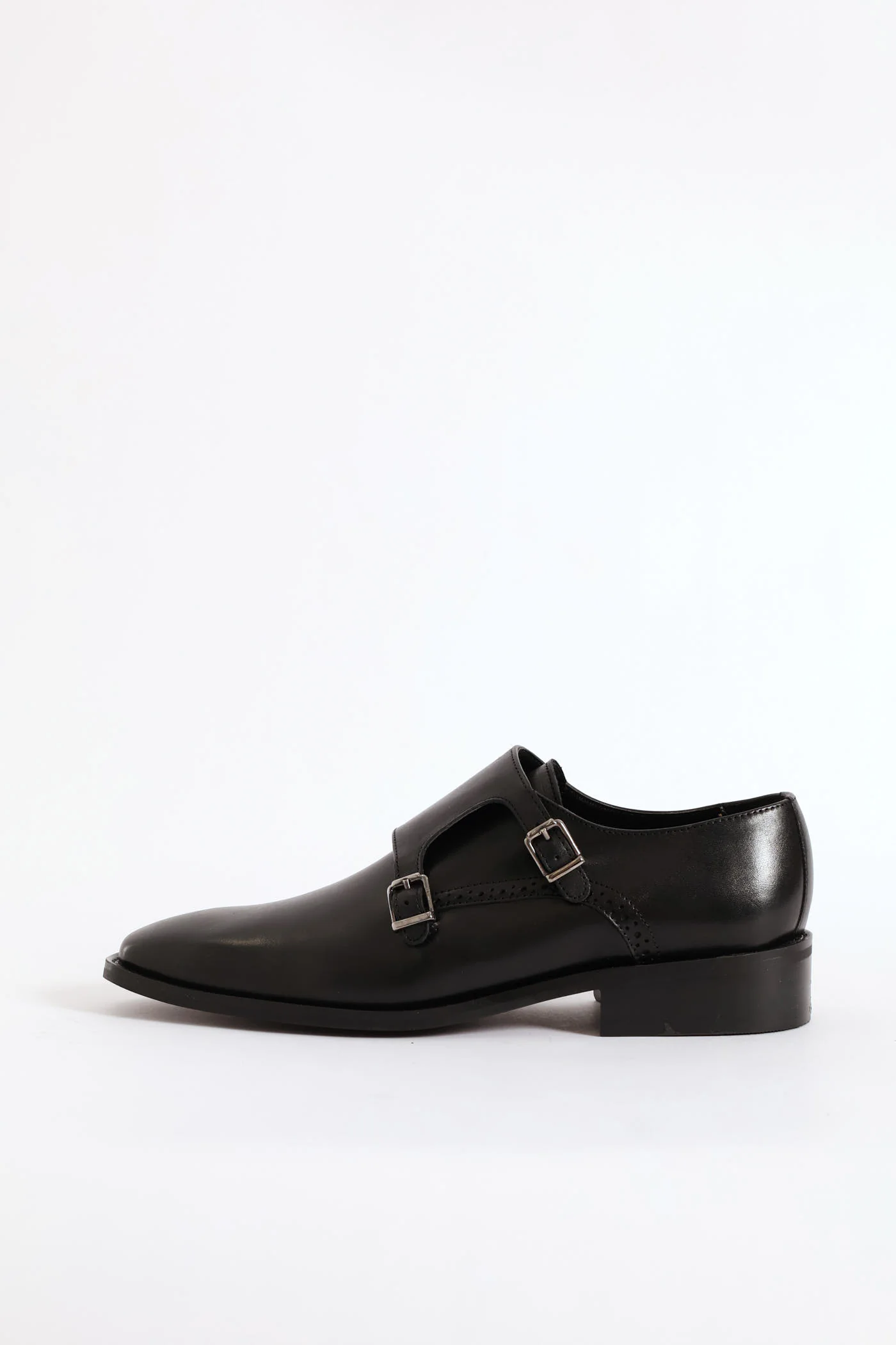 Double Monk Formal Leather Smart Shoe - Black - Image 3