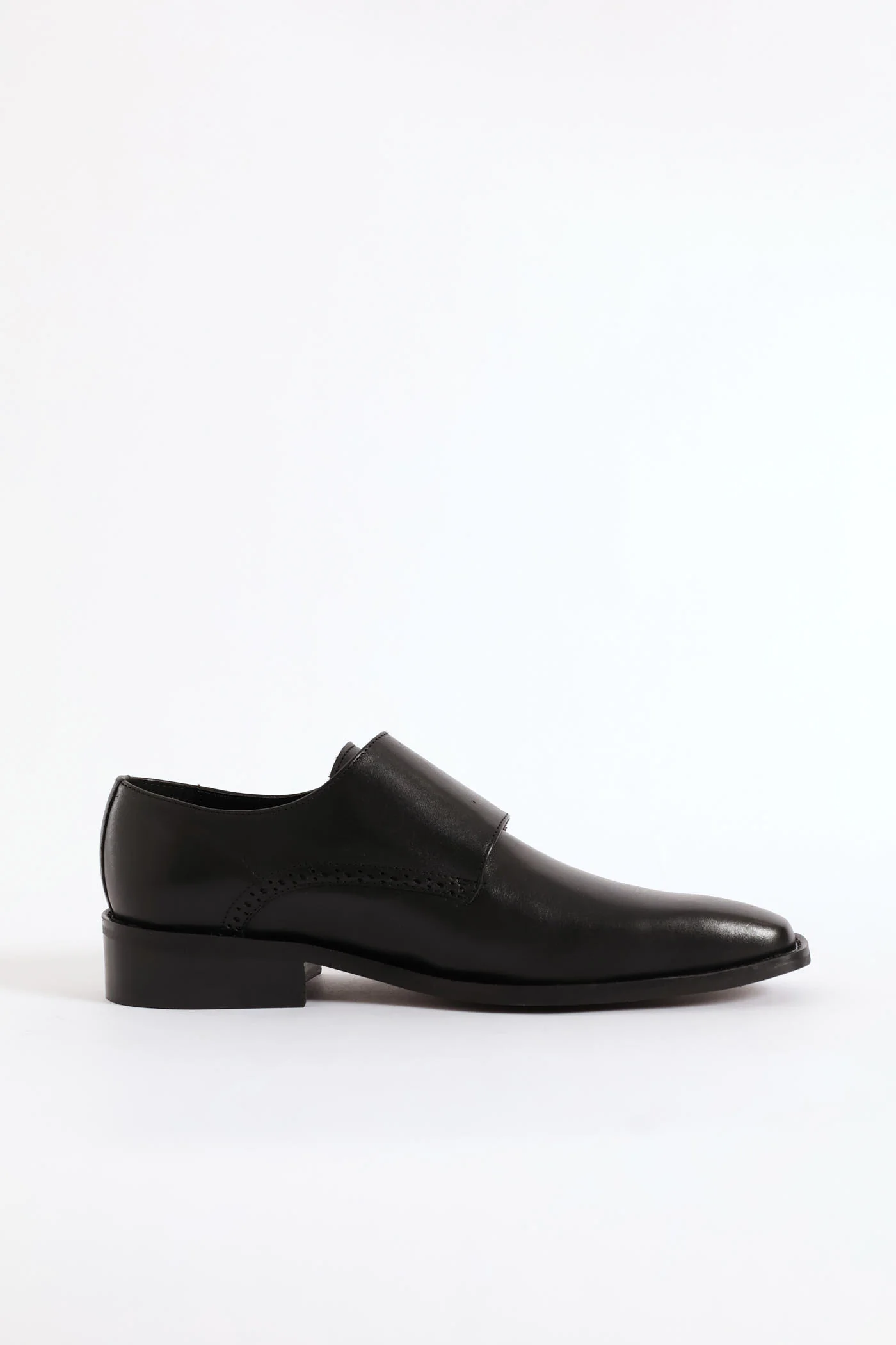 Double Monk Formal Leather Smart Shoe - Black - Image 4