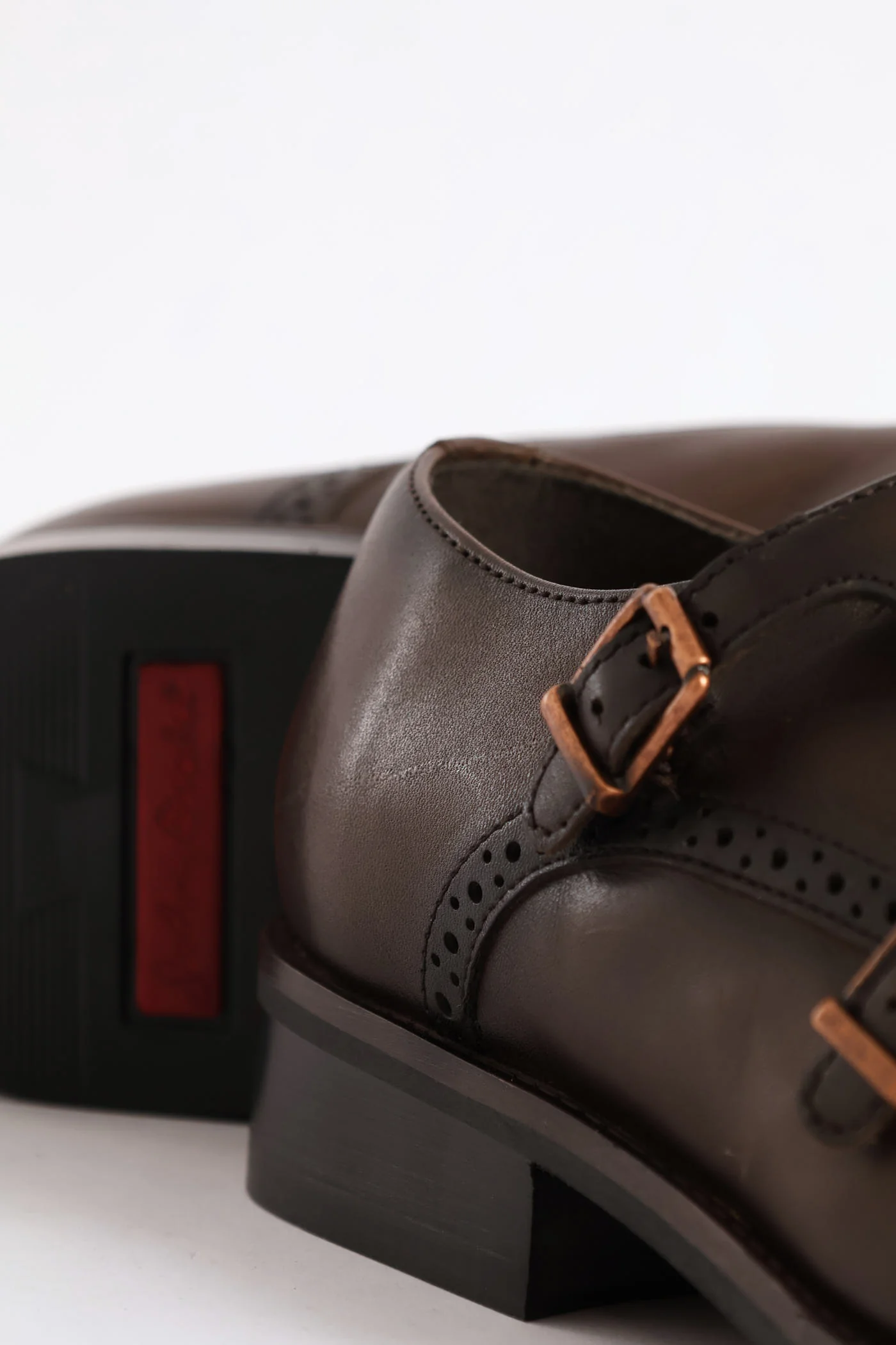 Double Monk Formal Leather Smart Shoe - Brown - Image 2
