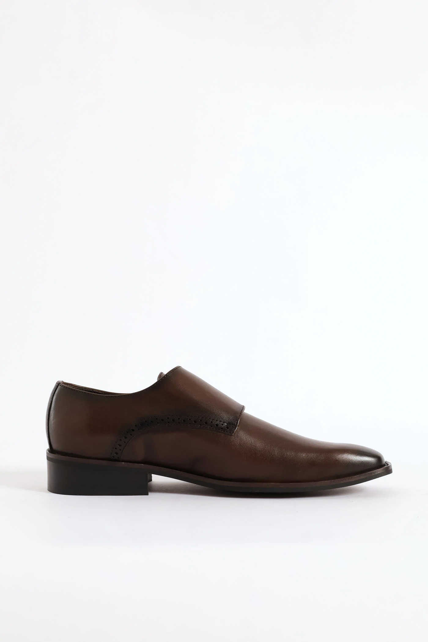 Double Monk Formal Leather Smart Shoe - Brown - Image 4