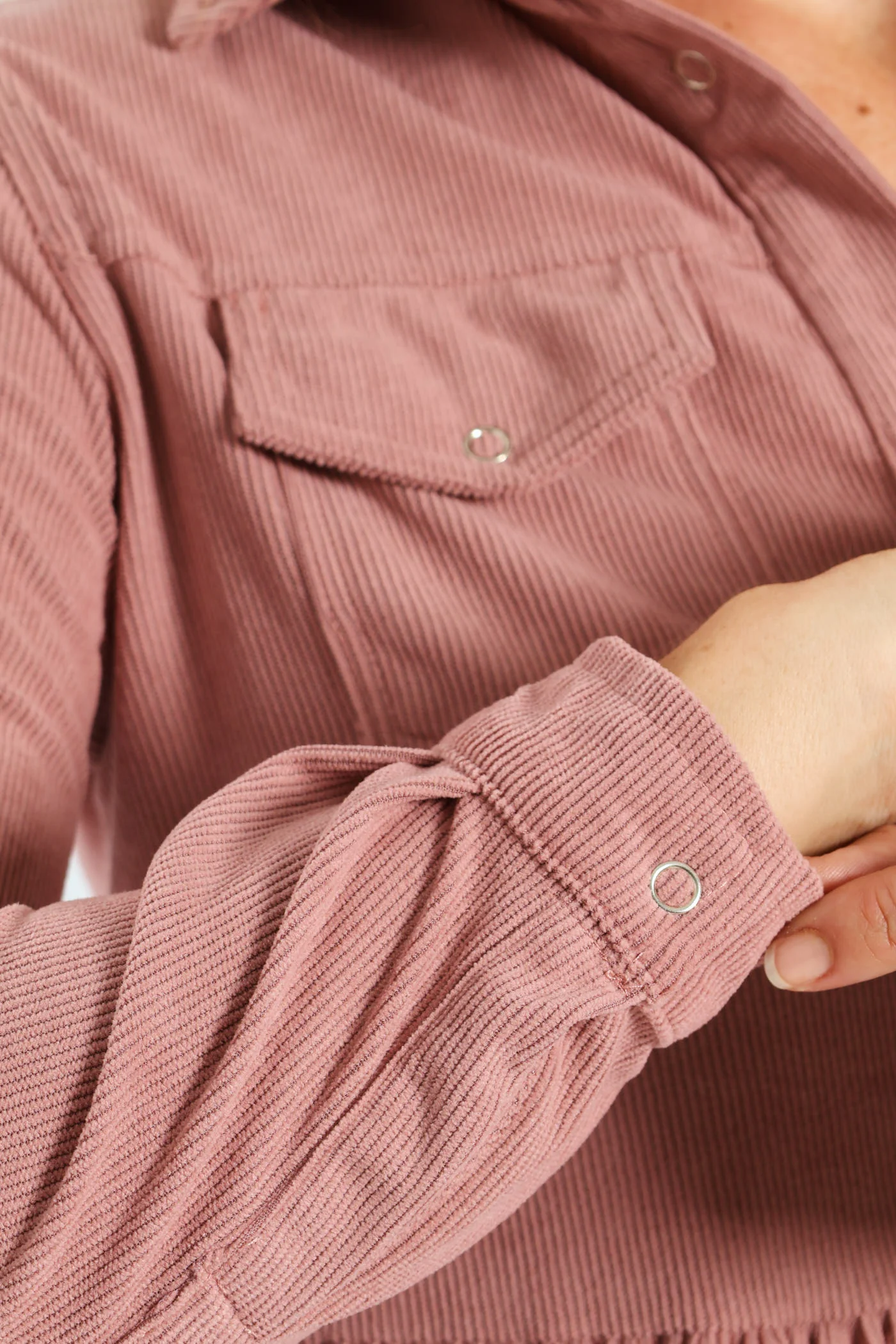Double Pocket Tiered Corduroy Mini Dress - Image 2