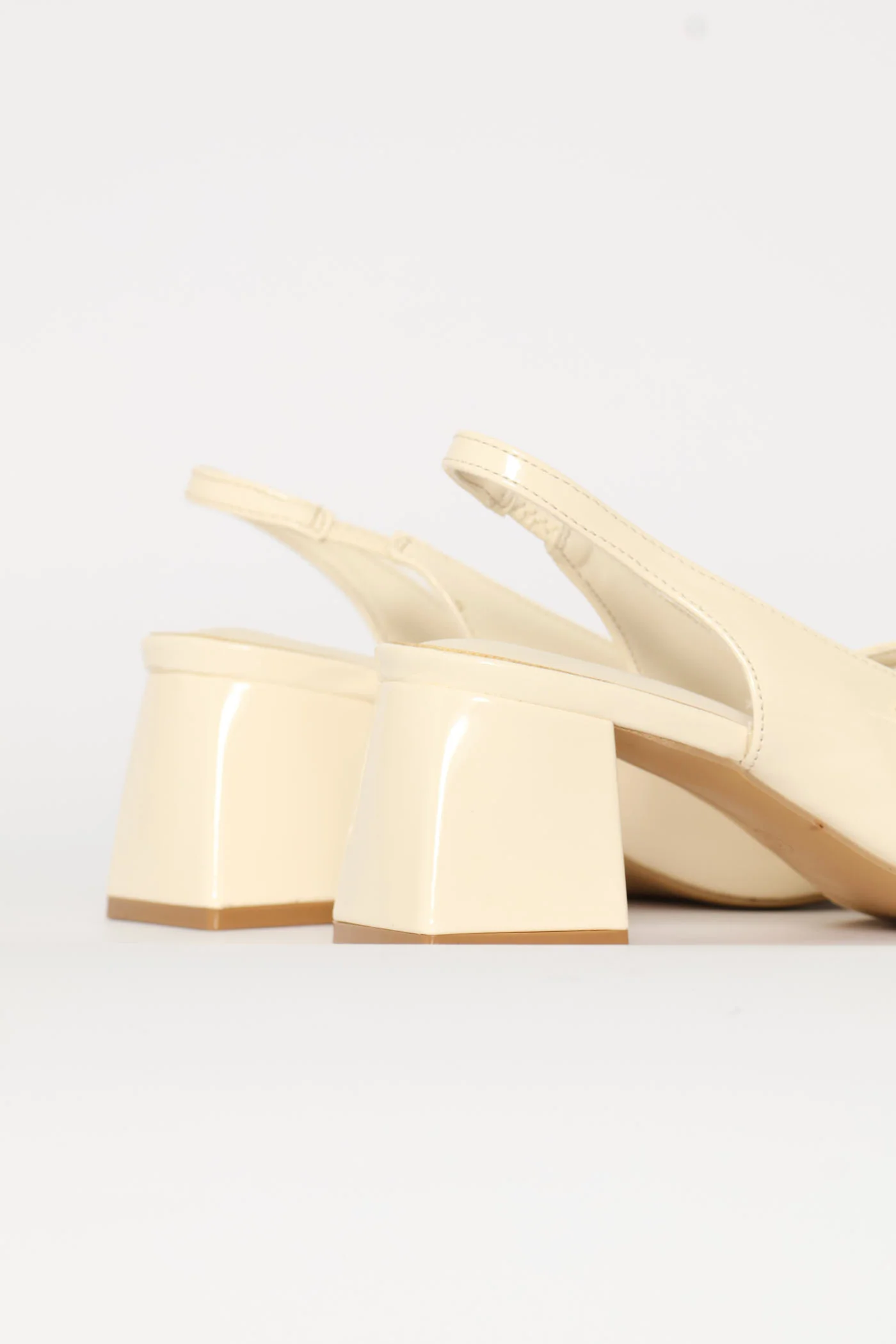 Double Strap Mary Jane Slingback Heel - Off White - Image 6
