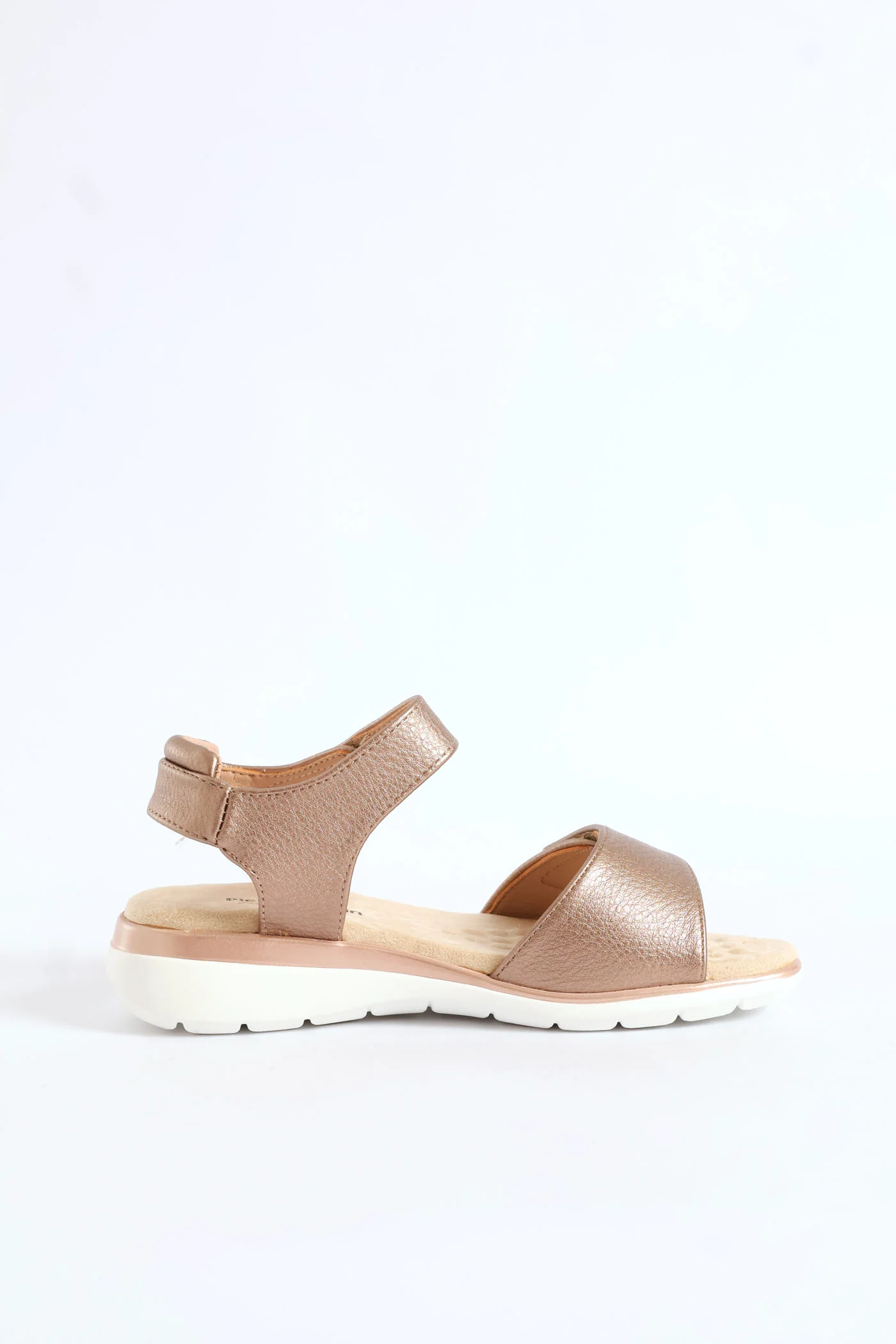 Double Strap Metallic Sandal - Bronze - Image 5