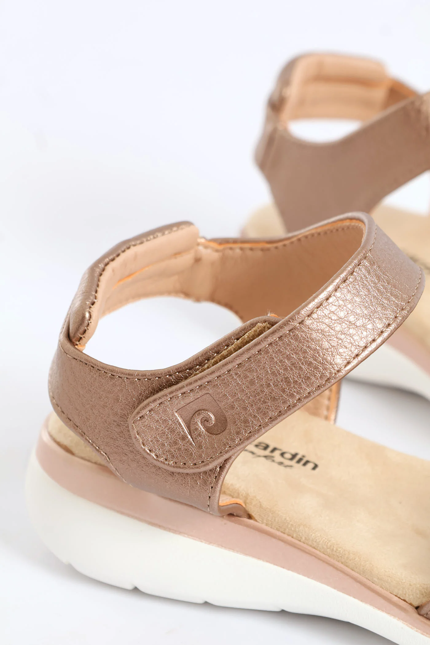 Double Strap Metallic Sandal - Bronze - Image 6