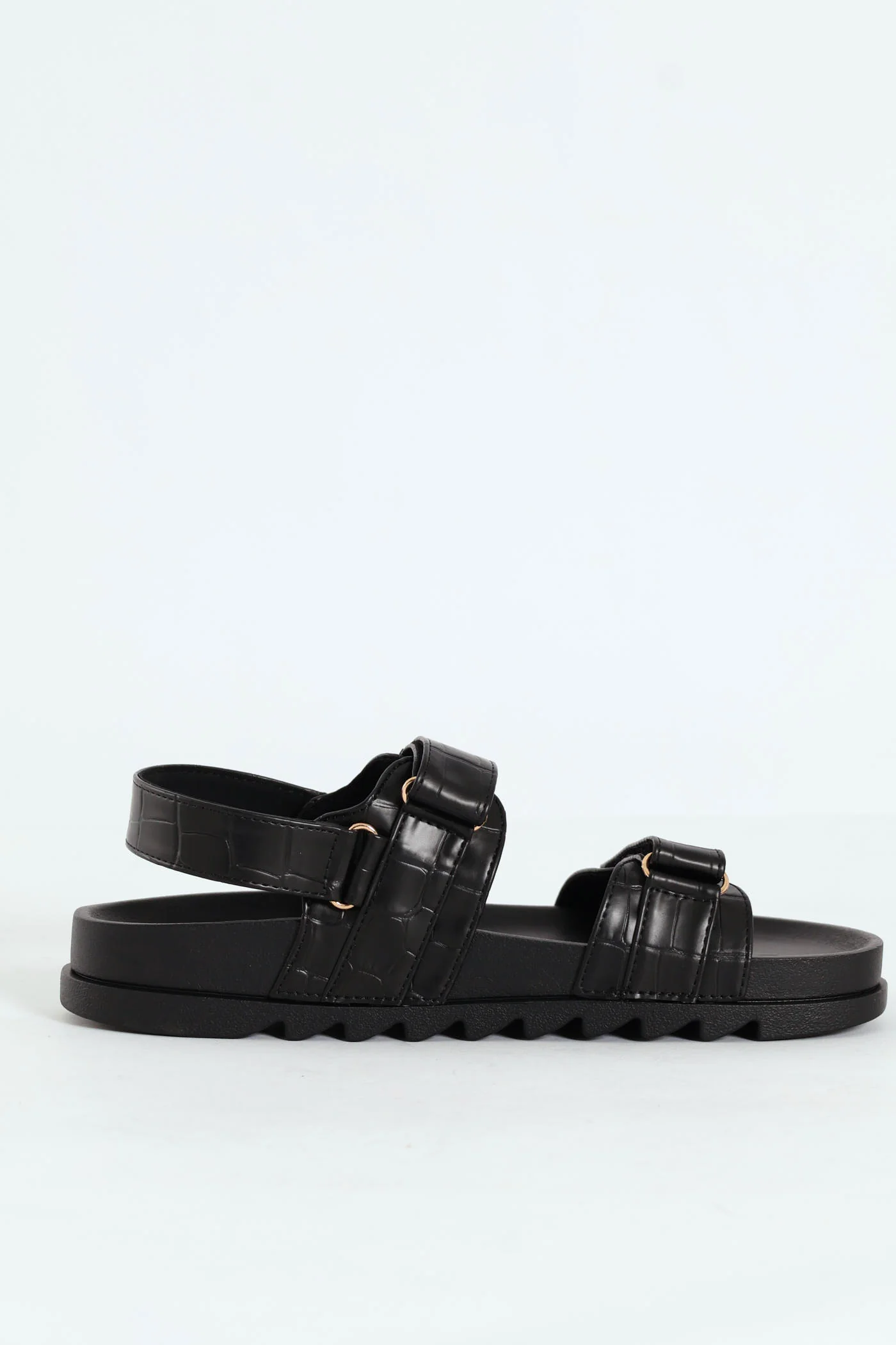 Double Strap Sandal - Black - Image 2