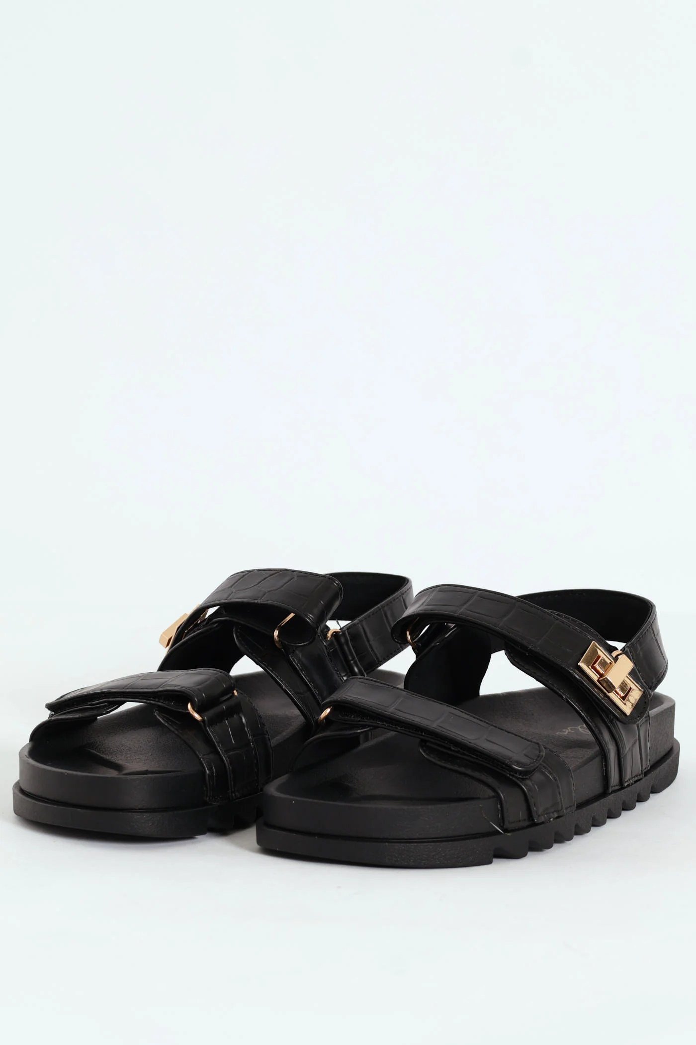 Double Strap Sandal - Black - Image 3