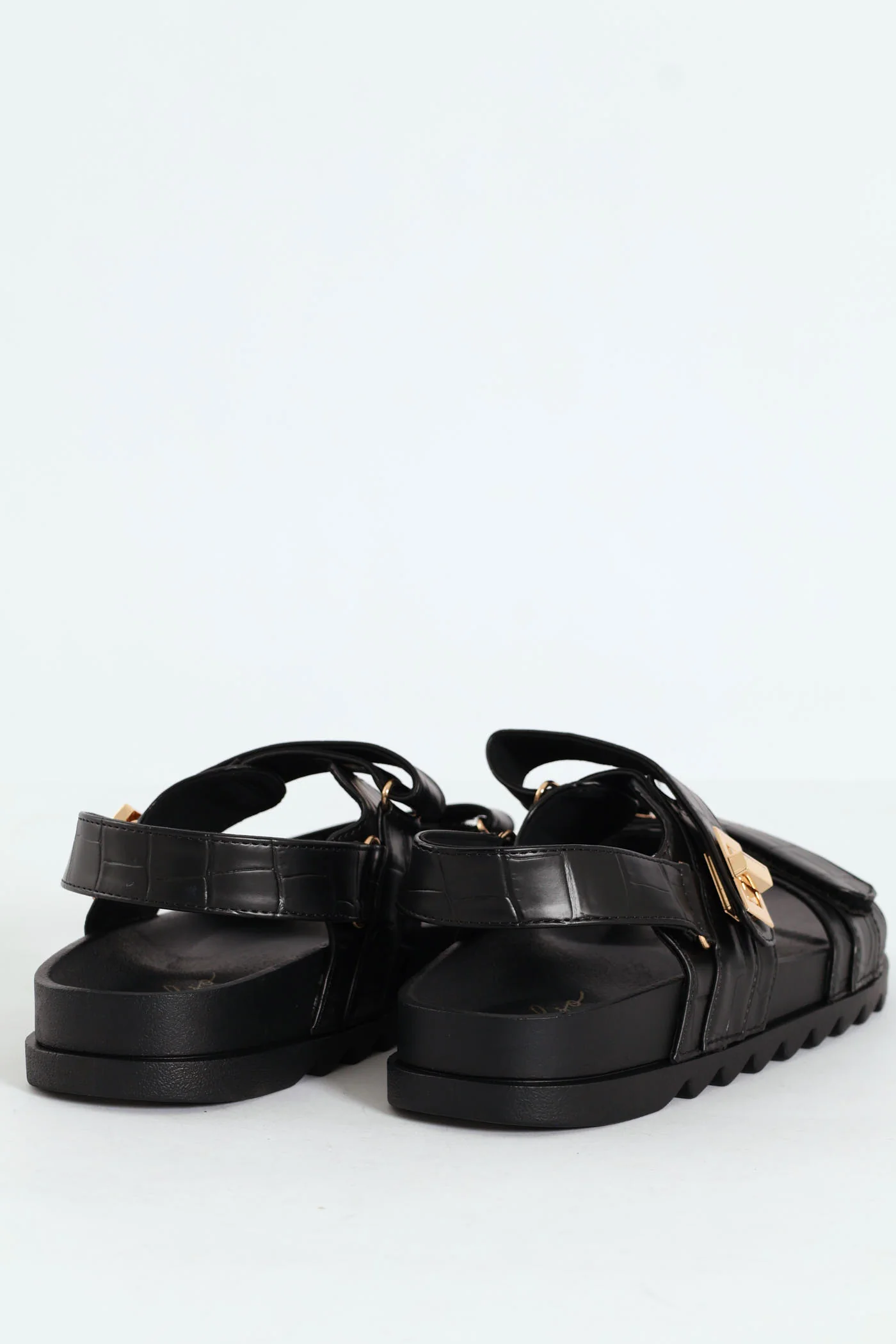 Double Strap Sandal - Black - Image 4