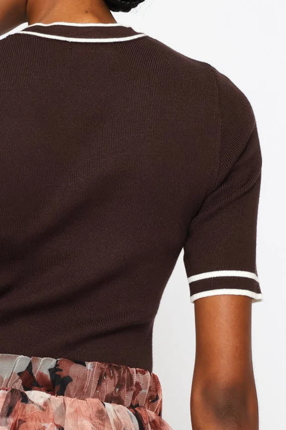 Double Tipped Pullover - Bitter Chocolate - Image 2