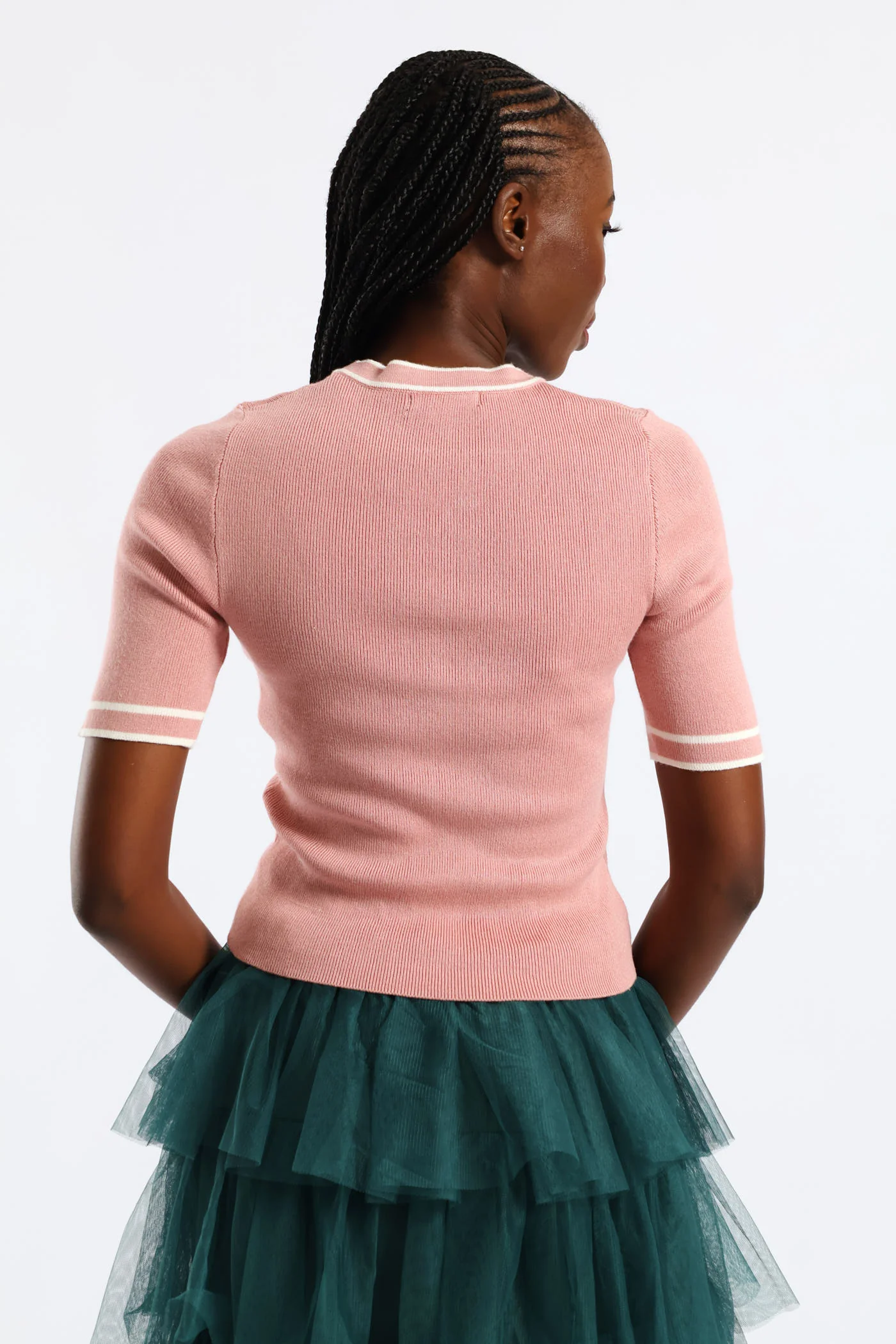 Double Tipped Pullover - Pink - Image 2