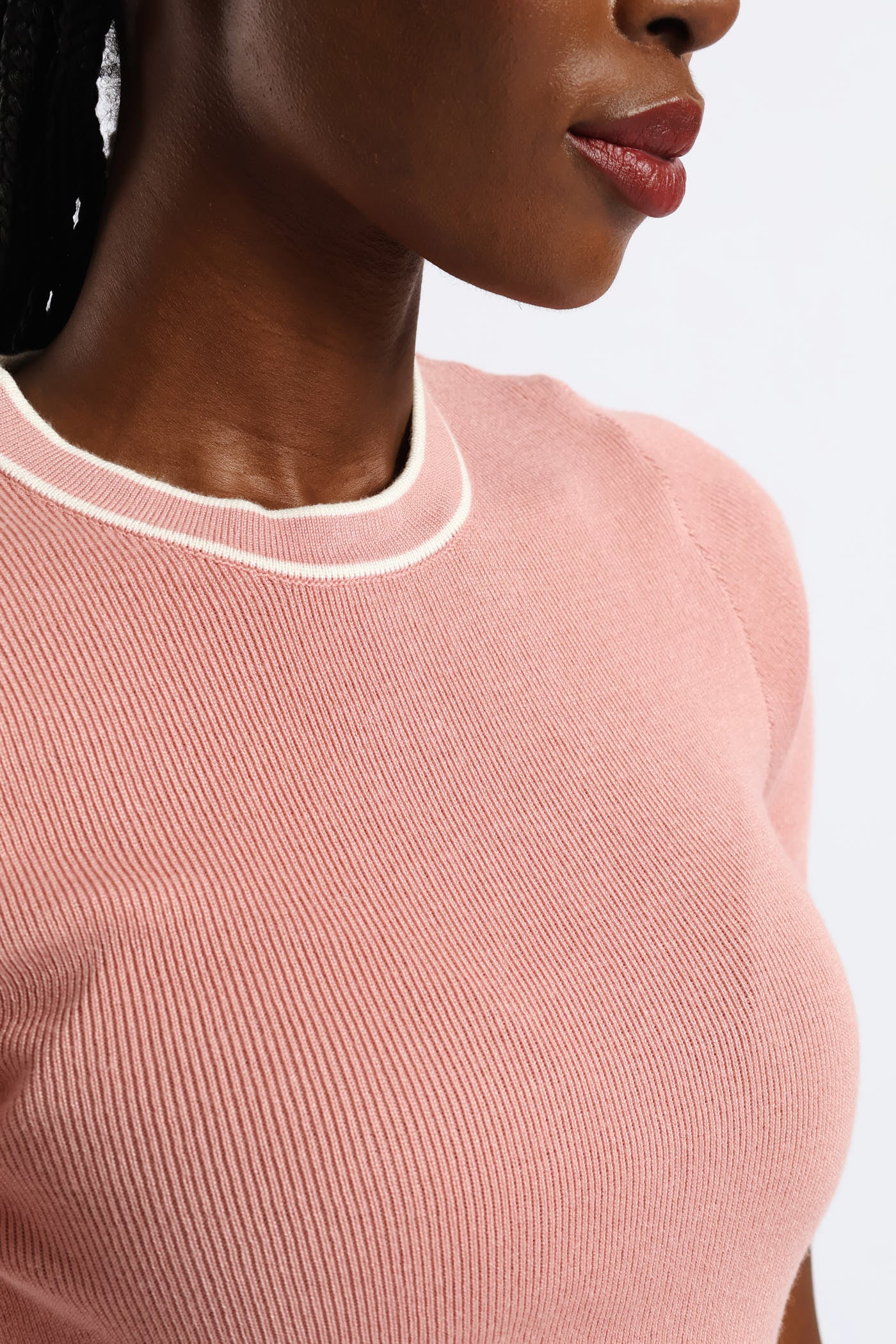 Double Tipped Pullover - Pink - Image 3