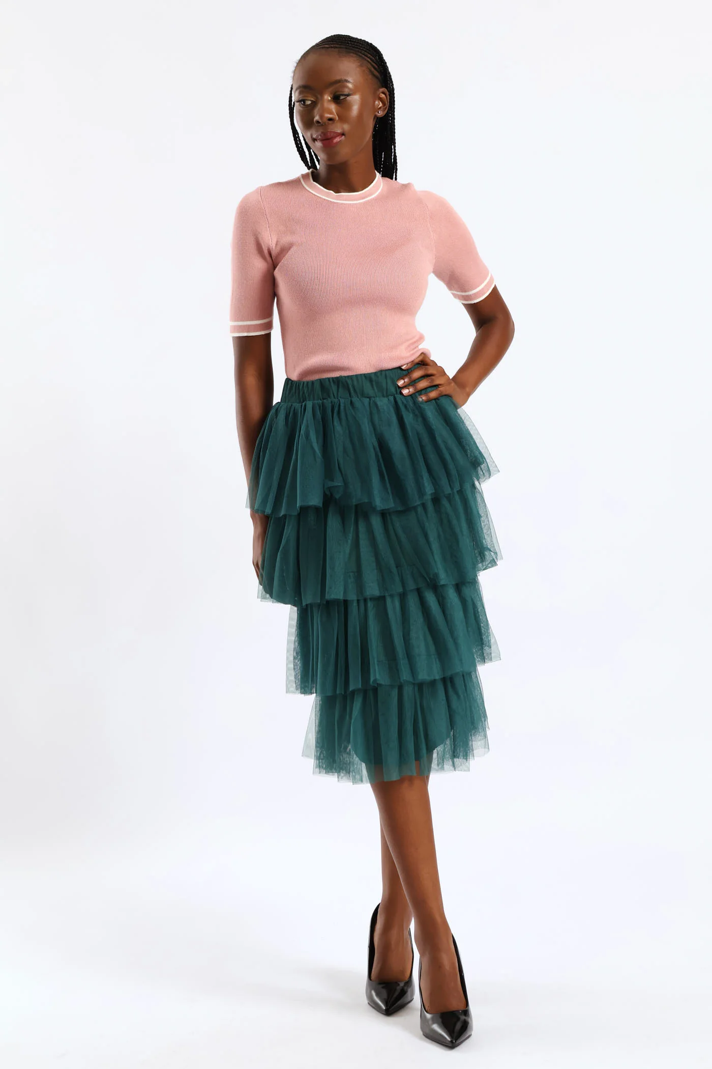 Double Tipped Pullover - Pink - Image 4