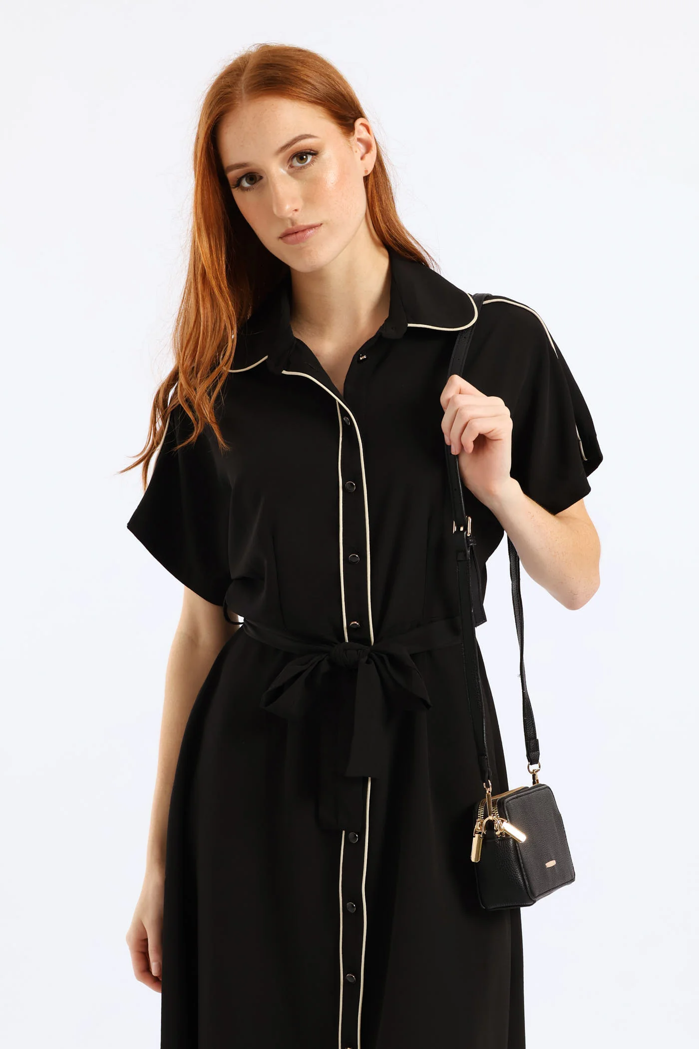 Double Top Zip Camera Bag - Black - Image 5