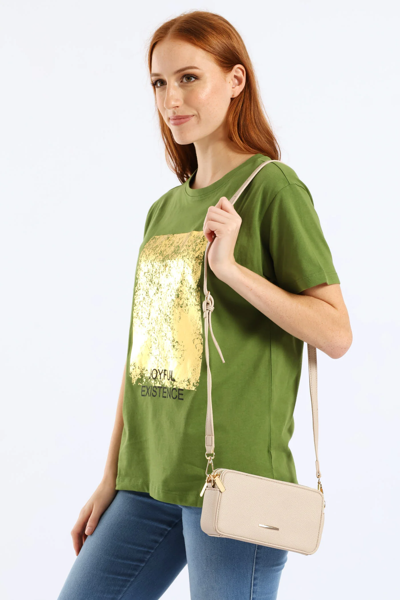Double Top Zip Camera Bag - Stone - Image 5