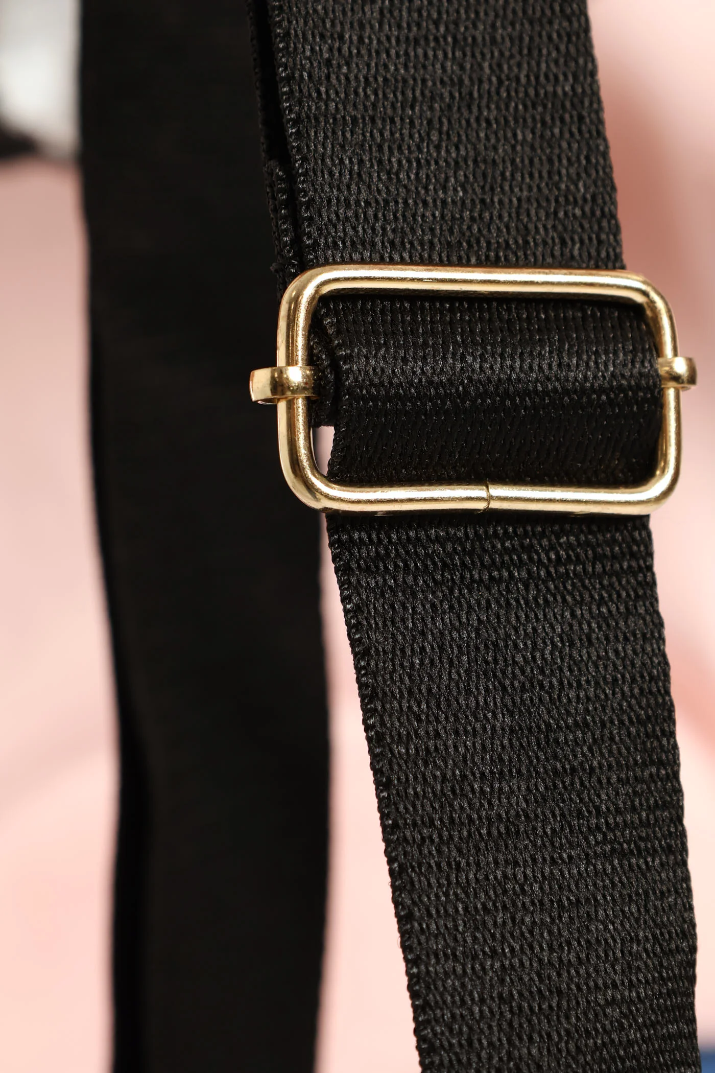 Double Top Zip Webbing Strap Camera Bag - Black - Image 8