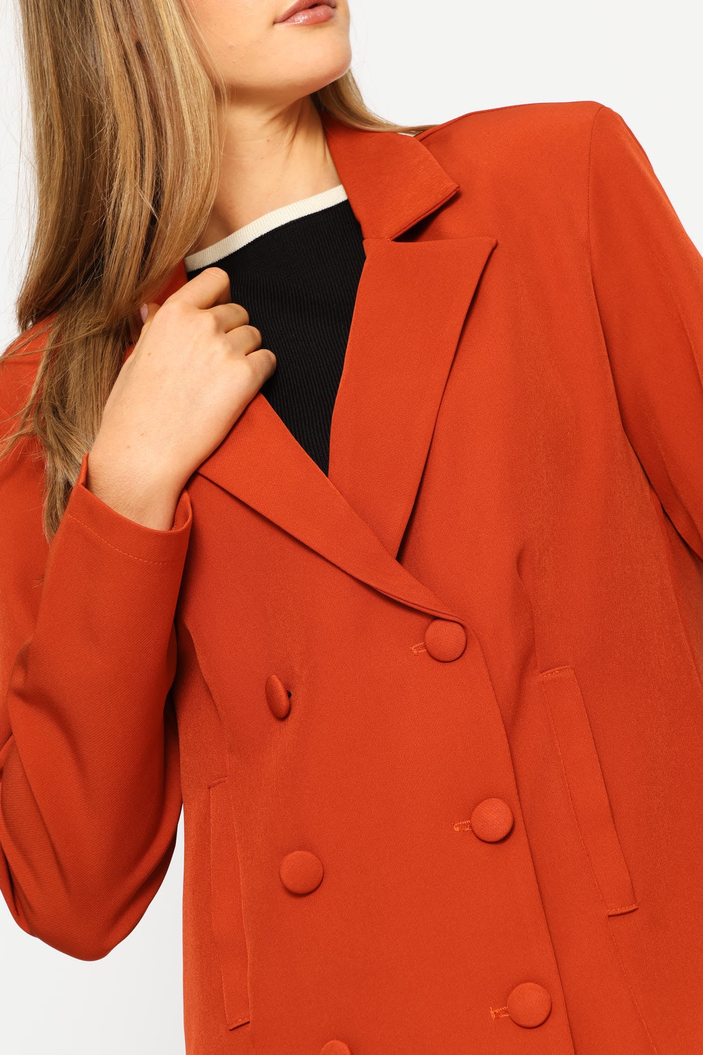 Double Welt Pocket Blazer - Copper - Image 2