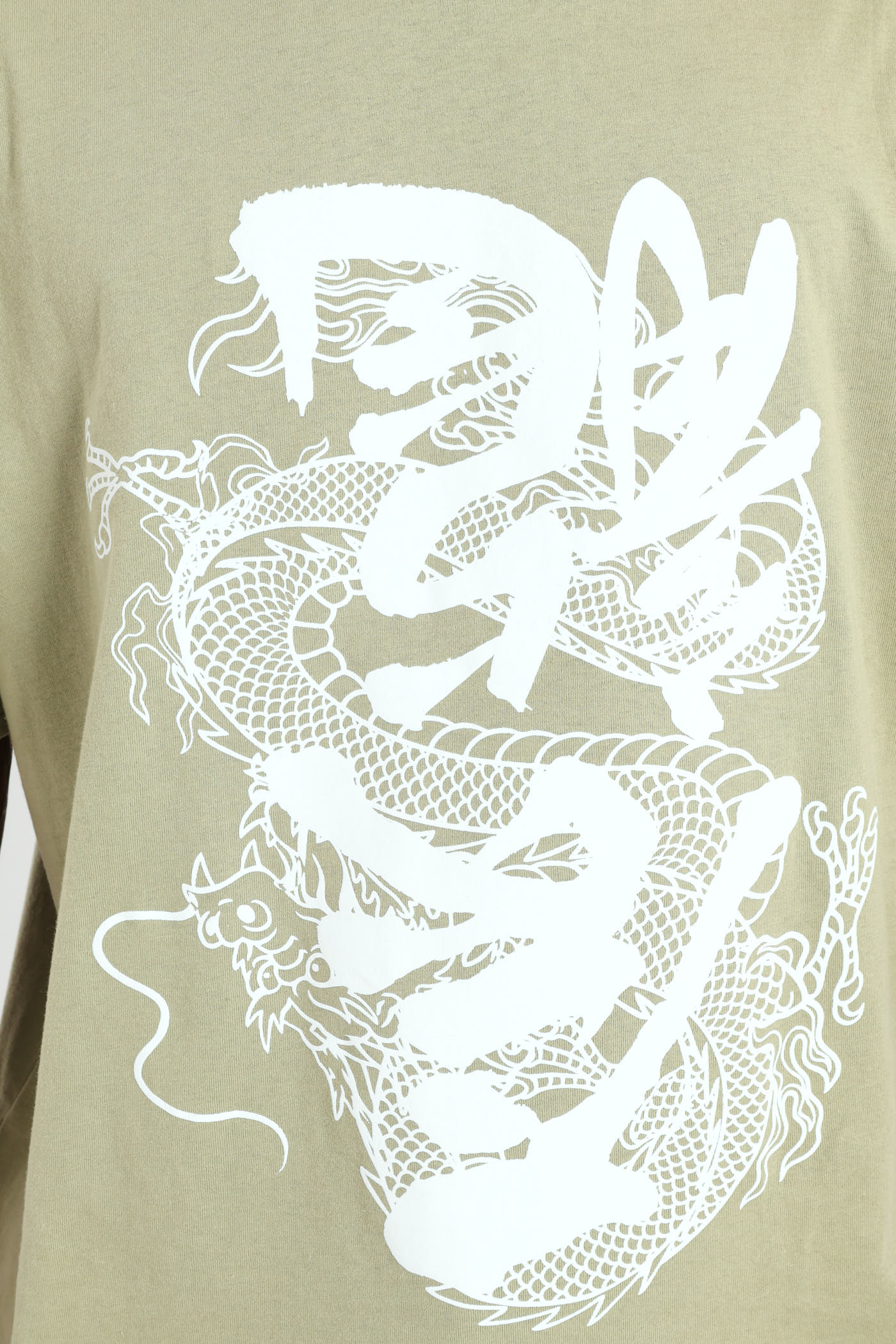 Dragon Print Tee - Sage - Image 5