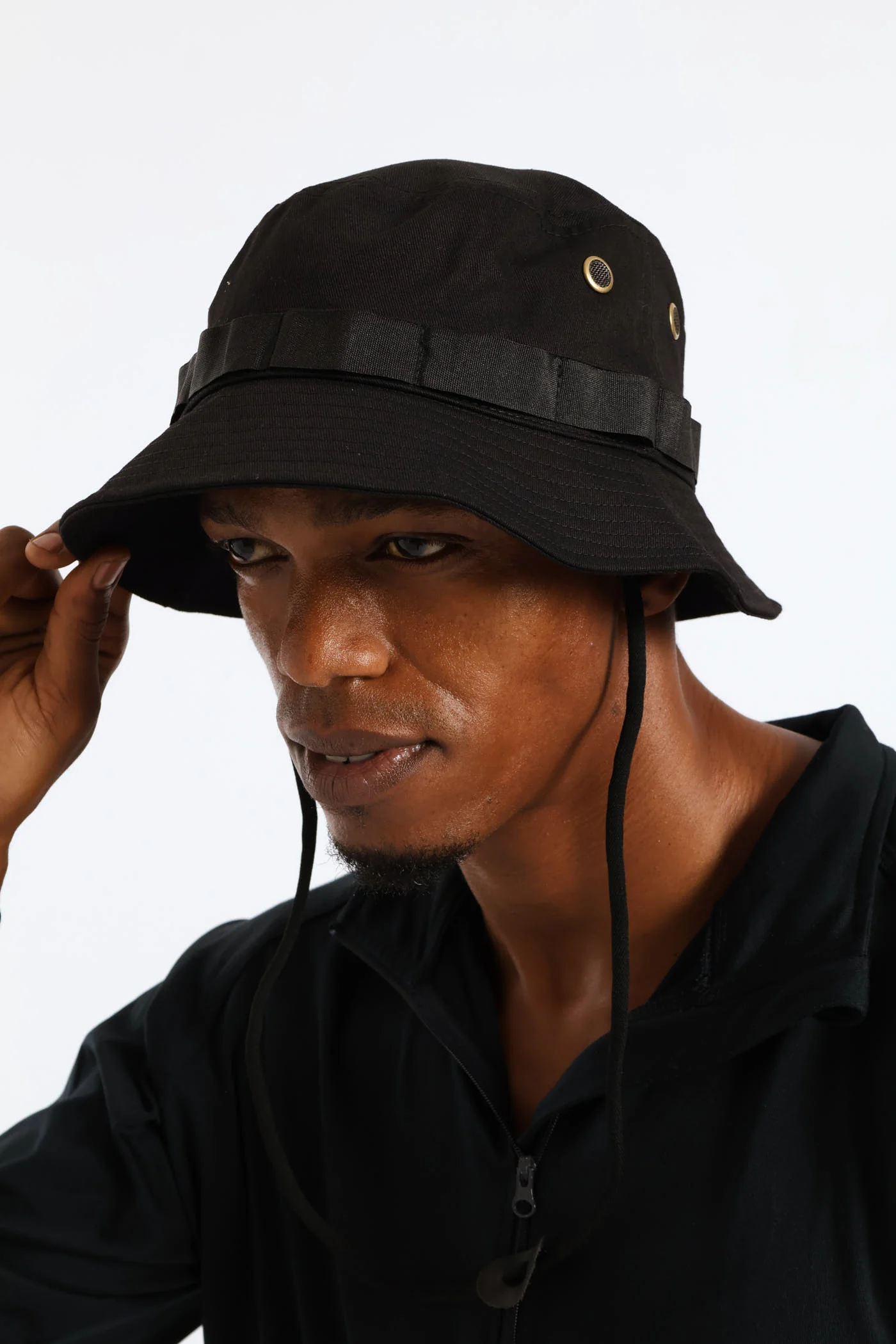 Draw String Bucket Hat - Stone - Image 3