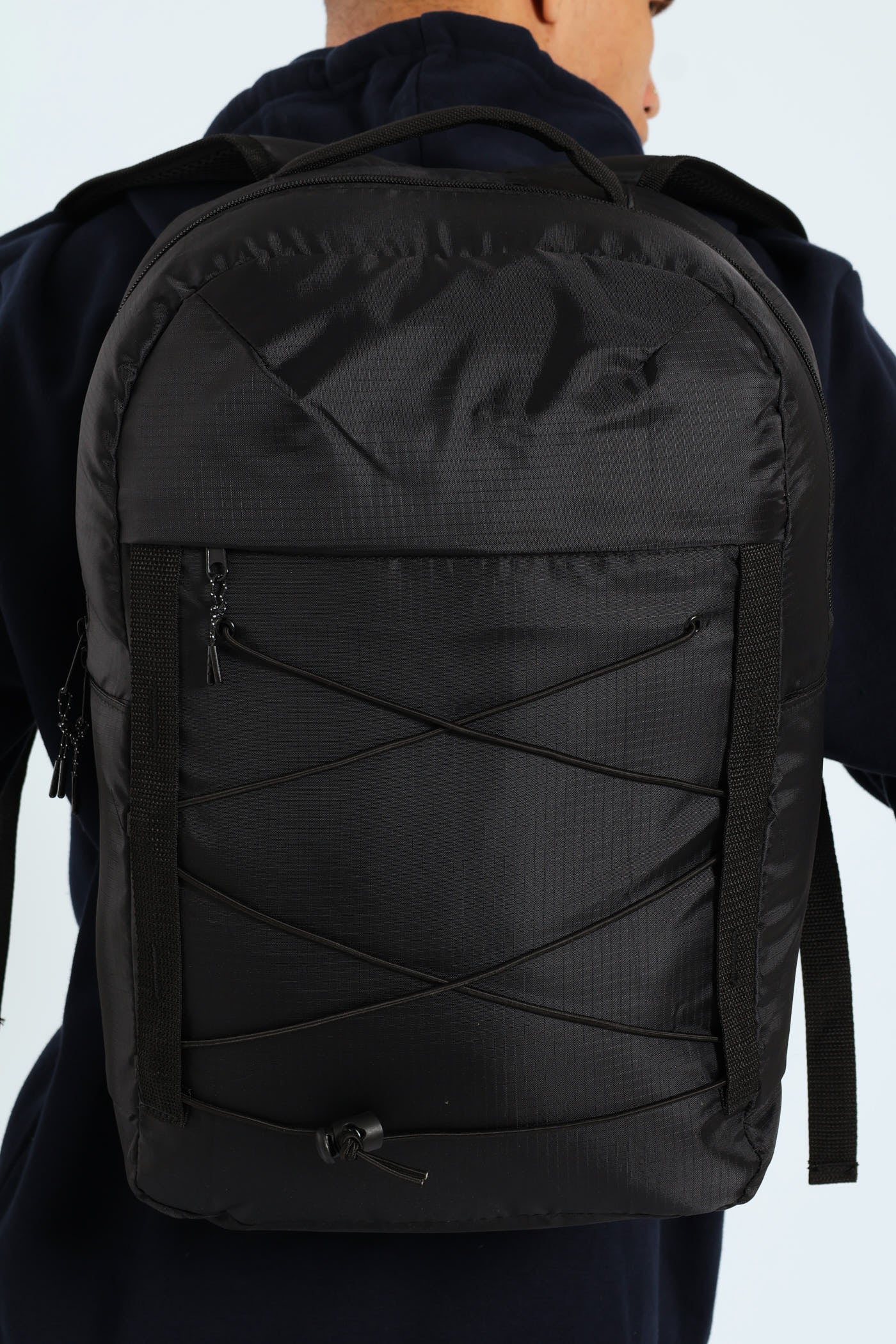 Drawstring Backpack - Black - Image 5