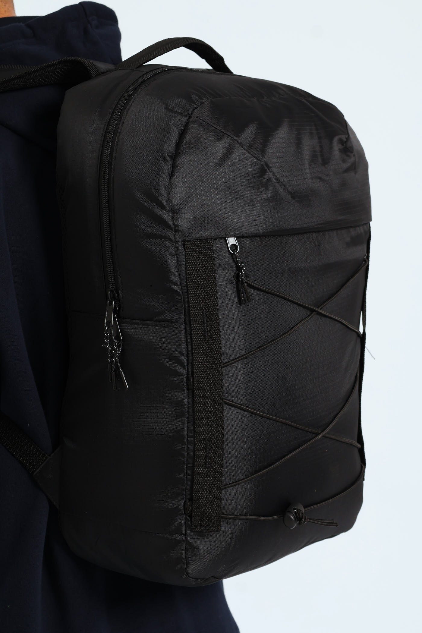 Drawstring Backpack - Black - Image 7