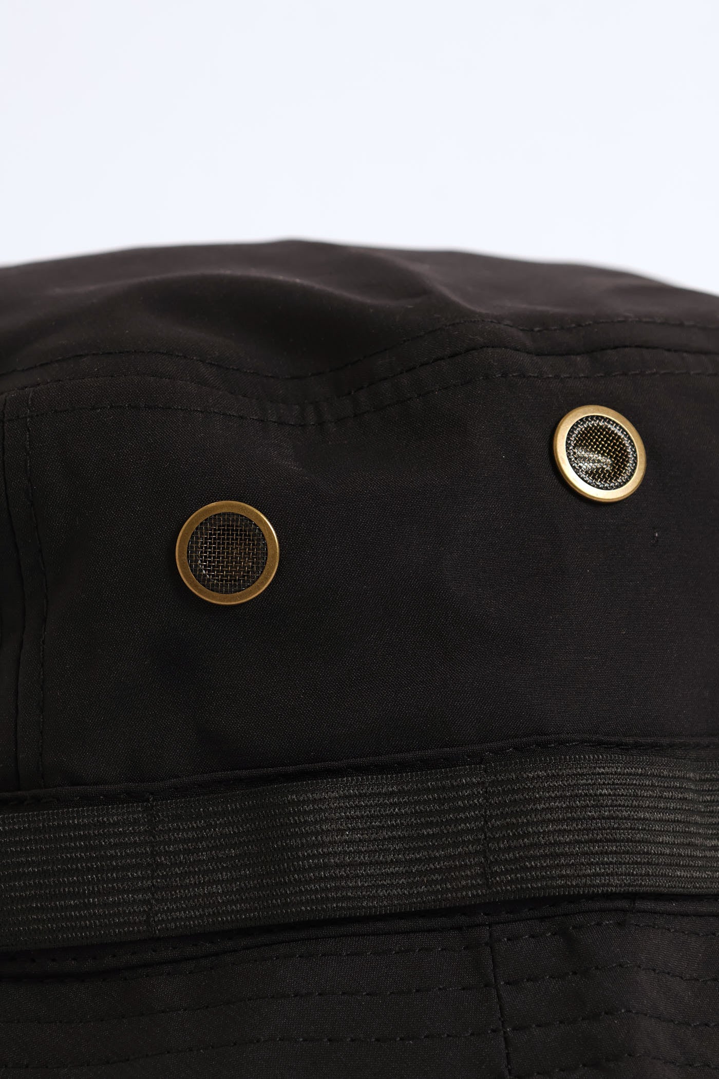 Drawstring Bucket Hat - Black - Image 2