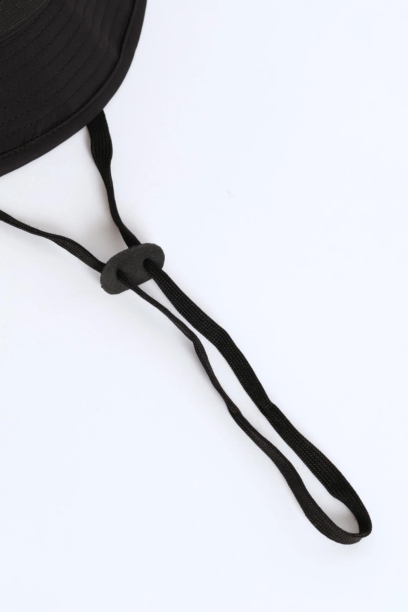 Drawstring Bucket Hat - Black - Image 4