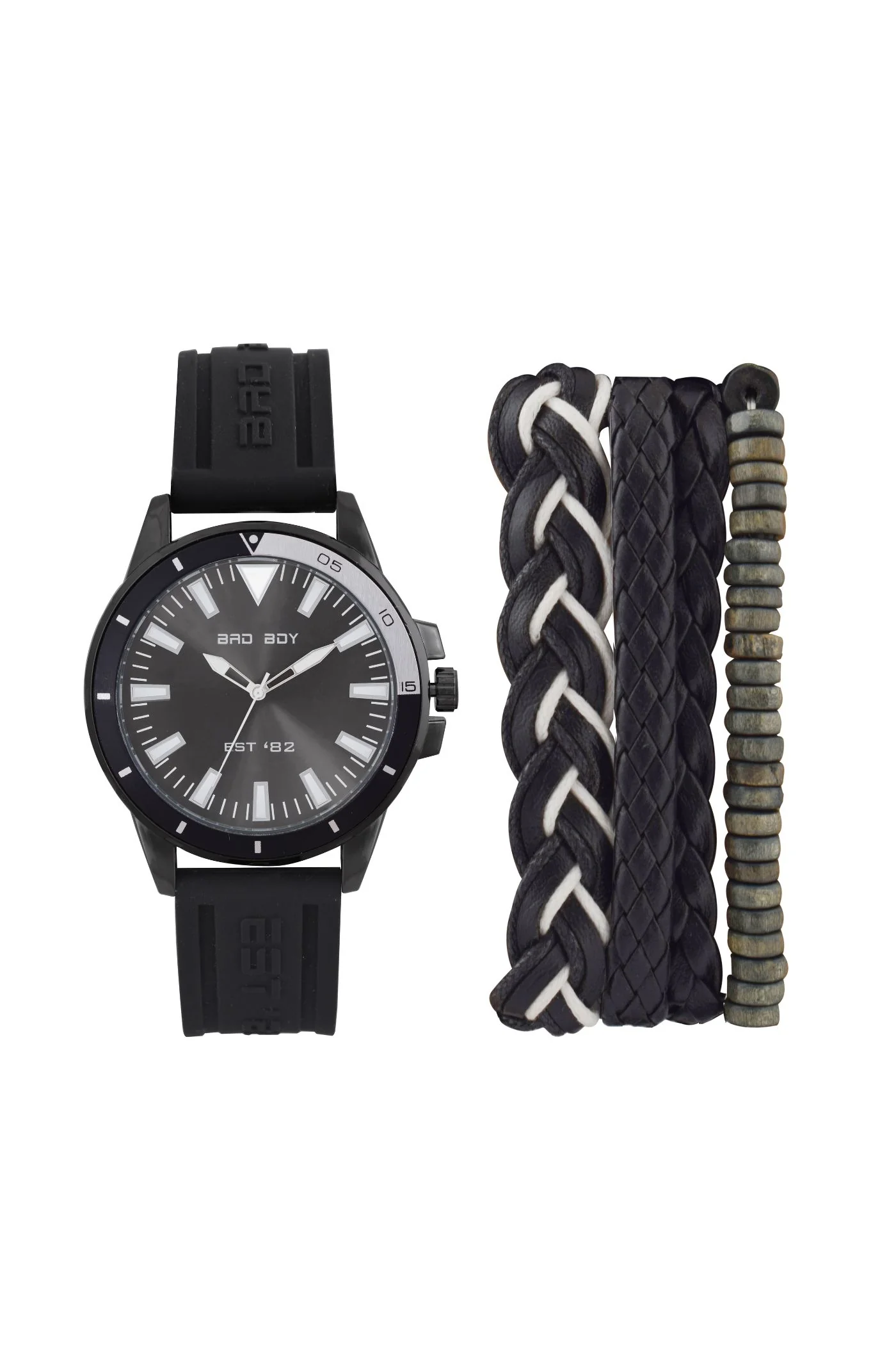 Drifter Watch & Bracelet Set - Black/Gunmetal - Image 2