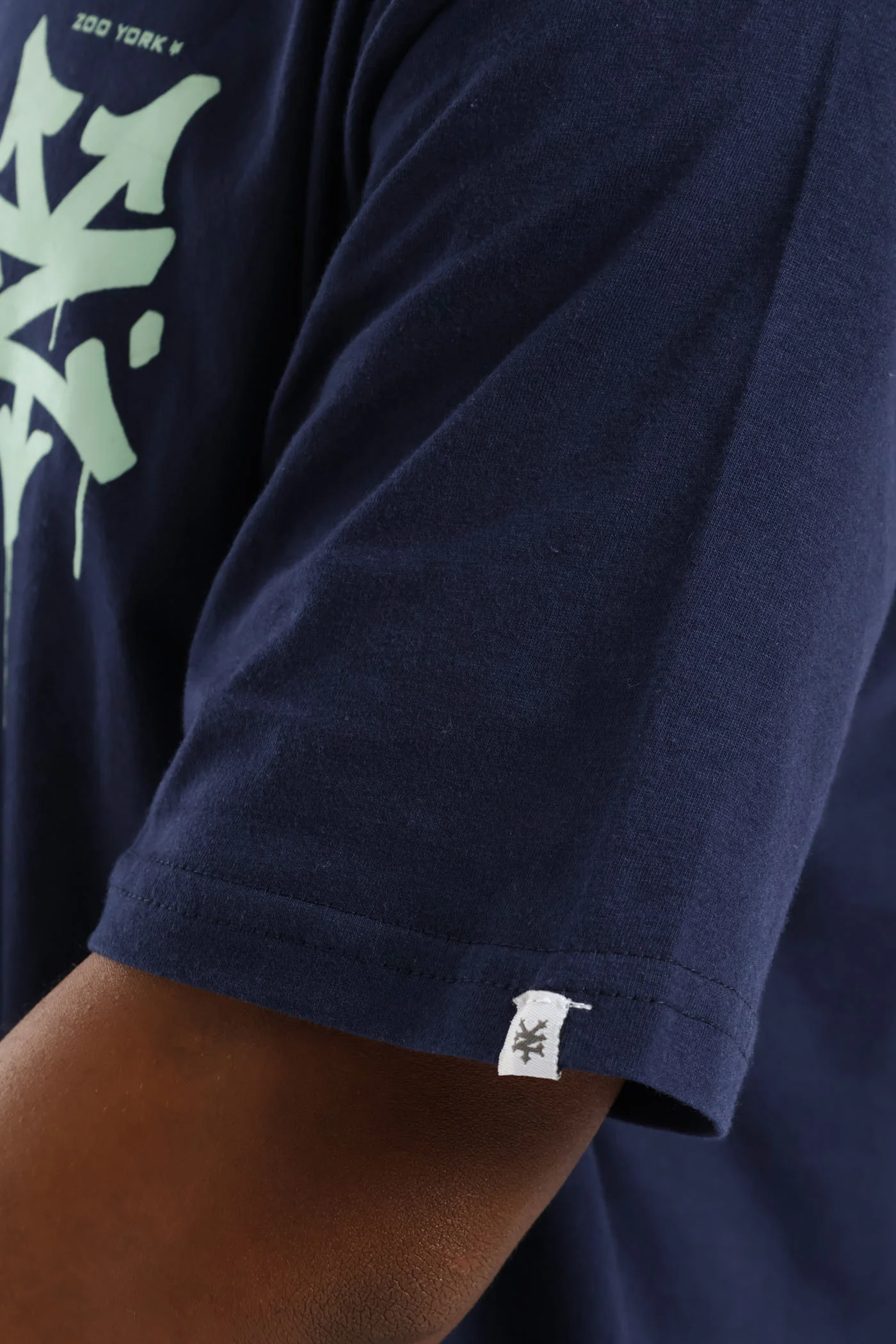 Drip Back Print Tee - Navy - Image 4