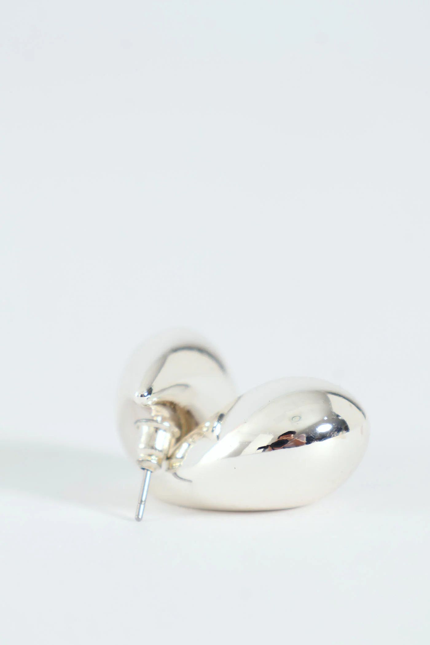 Drop Bubble Stud Earring - Silver - Image 2